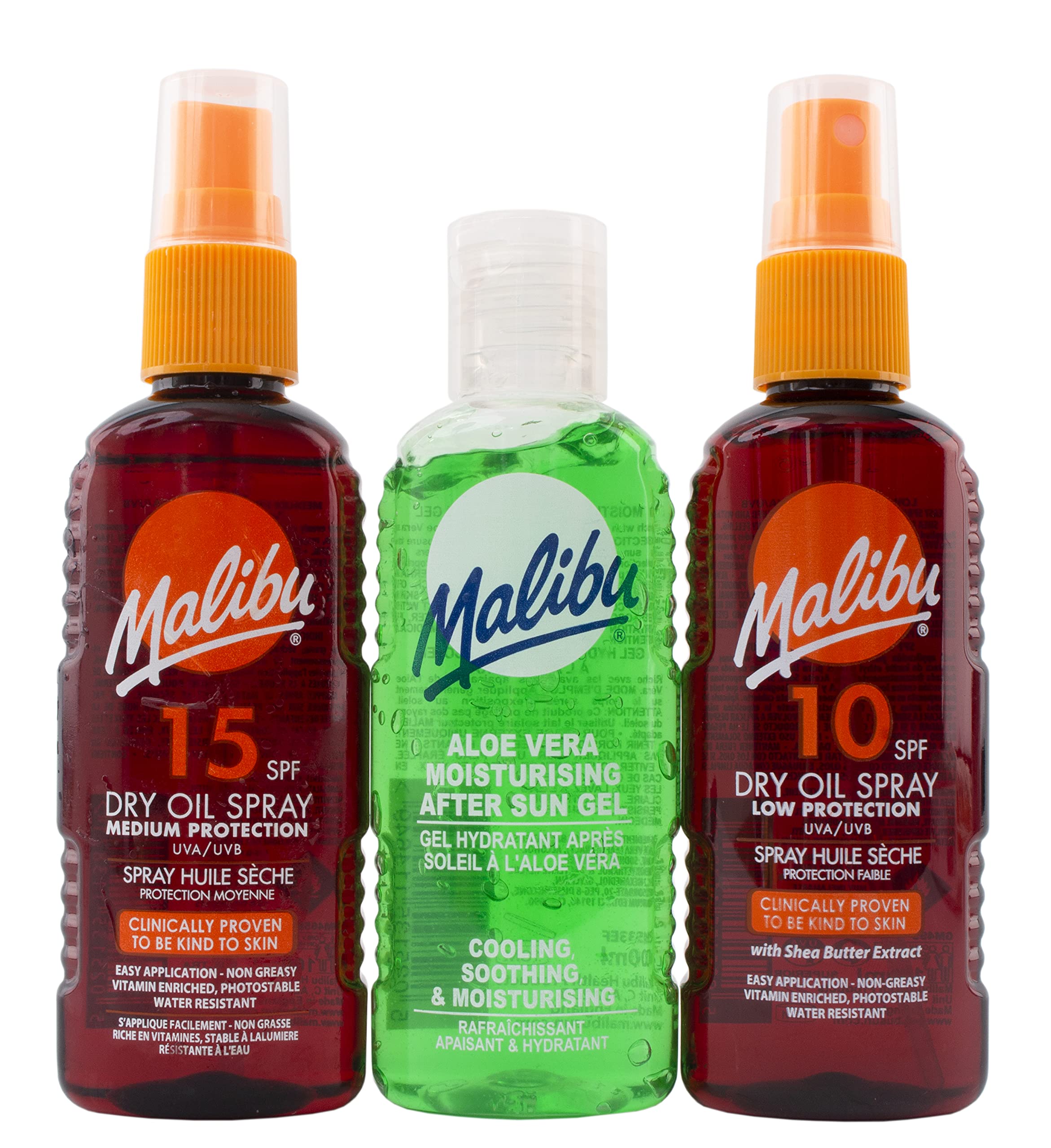 Malibu After Sun Gel Travel Bag with SPF10/ 15, Aloe Vera