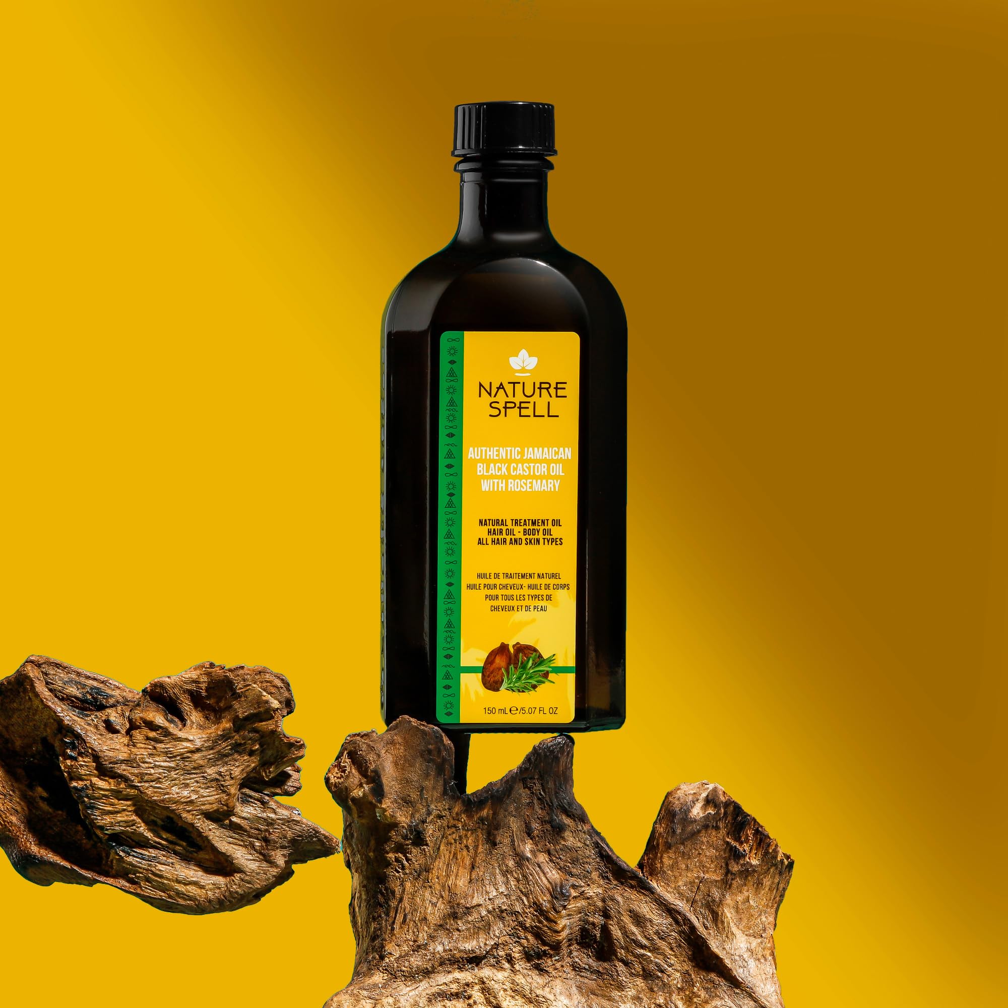 Nature Spell Rosemary Oil For Hair Growth Duo 150ml x 2, Treats Dry & Damaged Hair, Rosemary Oil Fusion Duo Pre-Diluted With Almond & Castor Oil, Made In The UK