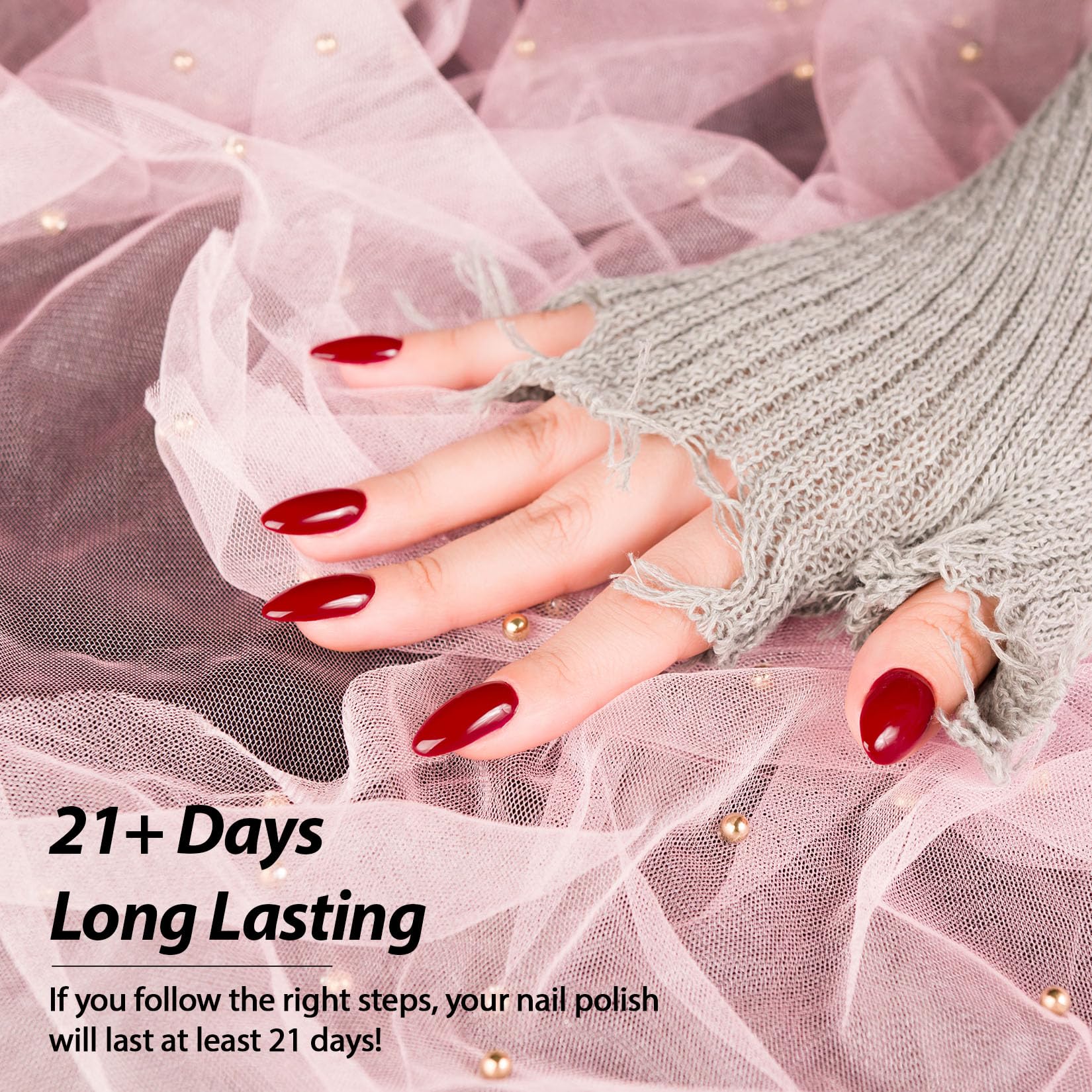 Phoenixy Gel Nail Polish Set, 24 Colours Gel Nail Polish Set with Lamp Starter Kit 8ml Nails Polishes with Base Coat and Glossy Matte Top Coat Nails Art Gifts for Women