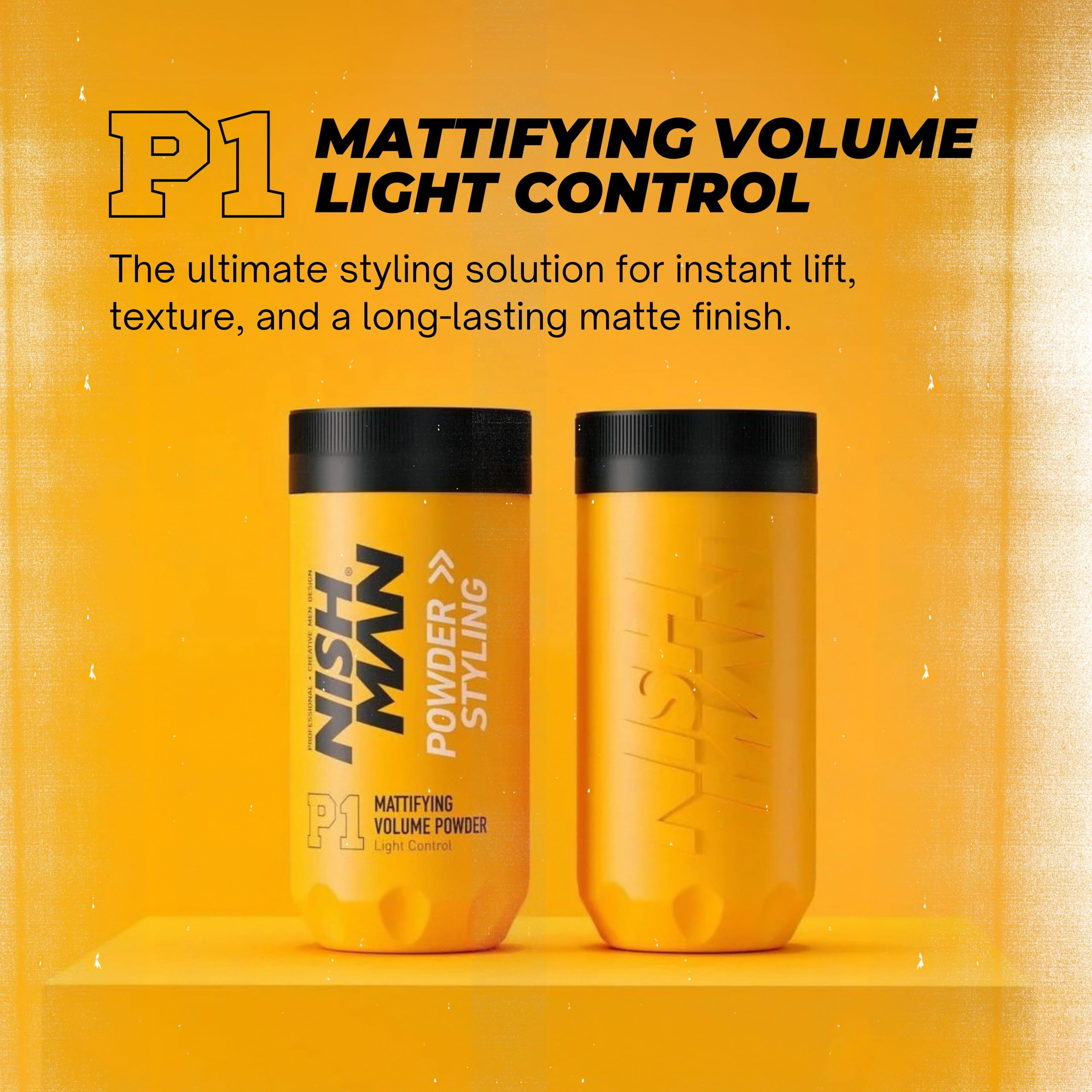 NISHMAN Hair Styling Powder P1 - Mattifying Volume Light Control 20g + 20g - Maximum Volume Boost and Texture - Perfect Hair Styling Powder for Flexible Hold and Matte Finish