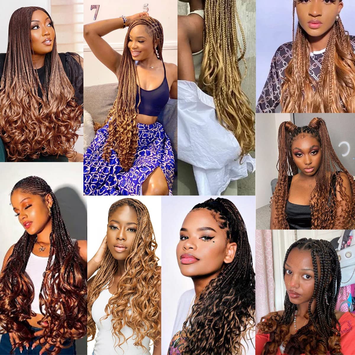 FALEMEI French Curl Braiding Hair 12 Inch 8 Packs Curly Braiding Pre Stretched Curls Braiding Extension French Curl Crochet Braids Spiral Braiding Hair Extensions (1B/33/30#, 12 Inch (Pack of 8))