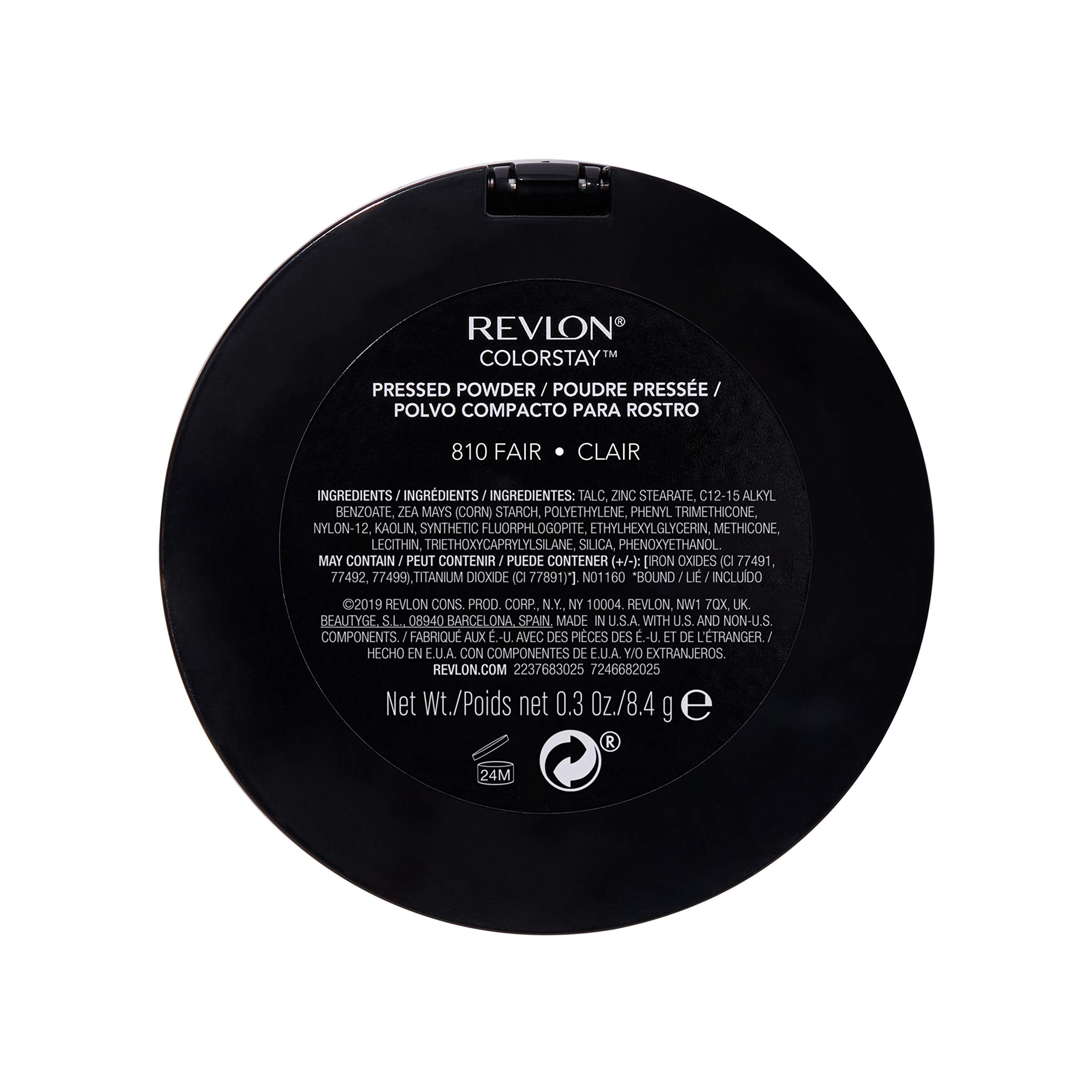 Revlon Colorstay Pressed Powder, Longwearing Oil Free, Fragrance Free, Noncomedogenic Face Makeup, Fair (810)
