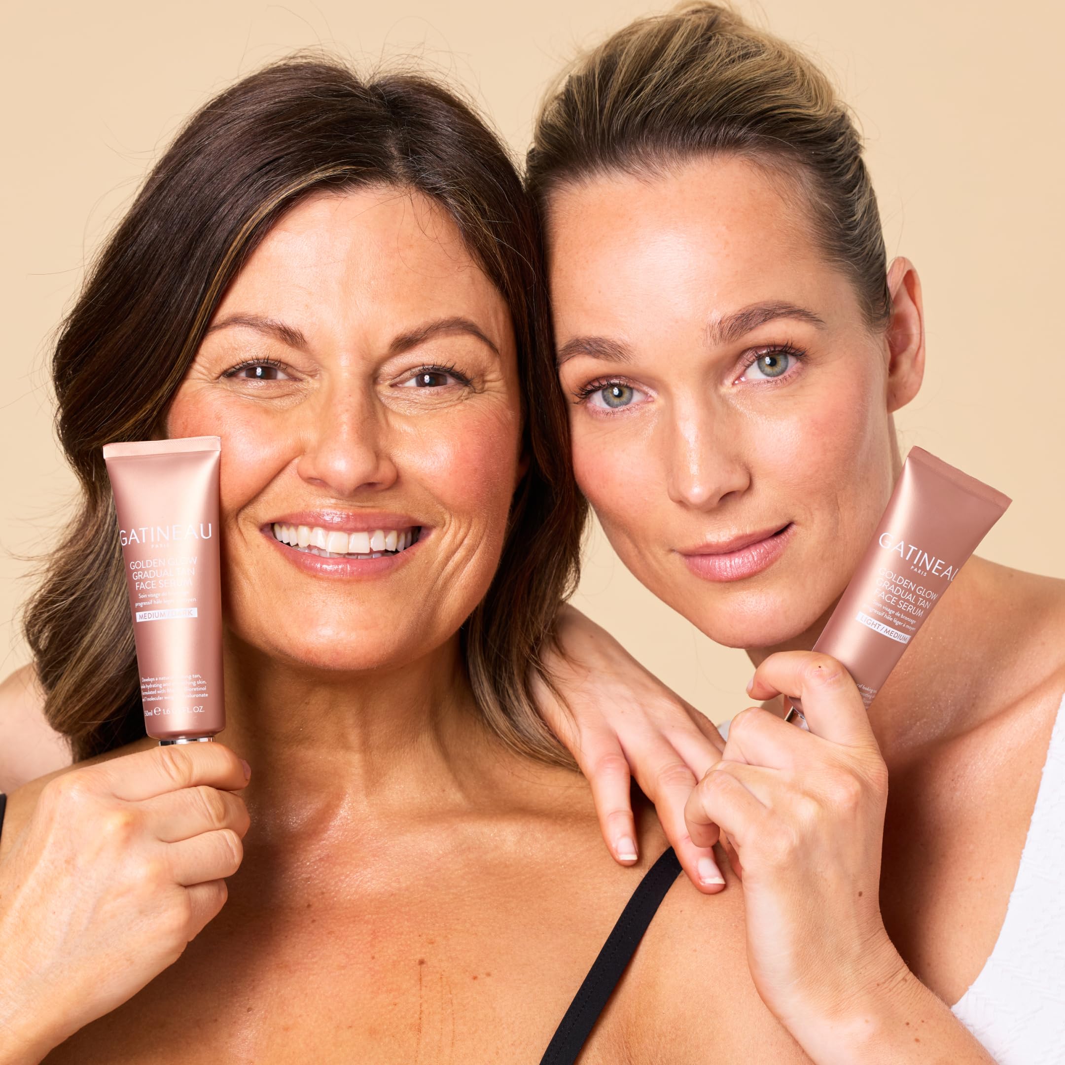 Gatineau - Golden Glow Gradual Tan Face Serum (Medium/Dark 50ml) - Daily Facial Moisturiser with Self Tan, Natural & Streak Free, Radiant Dewy Complexion