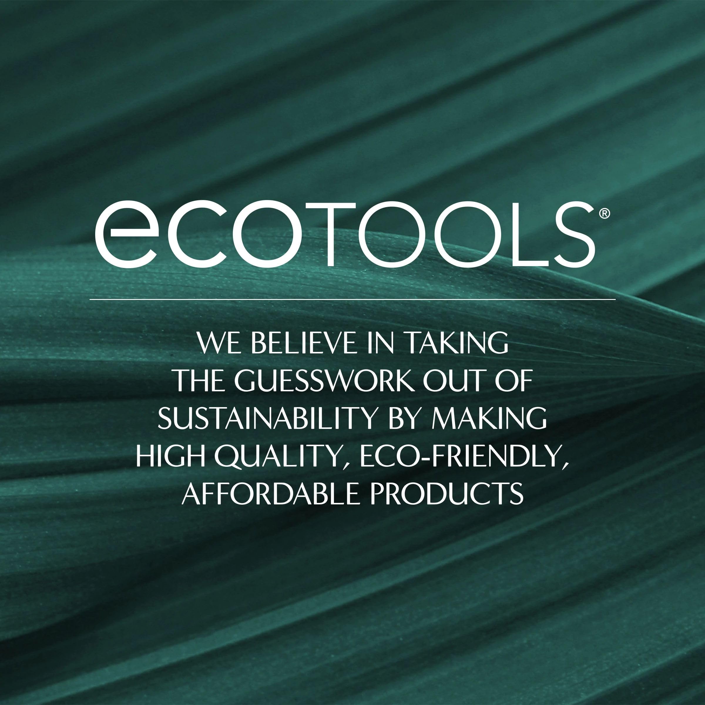 EcoTools Classic Foundation Face Brush, For Liquid, & Cream Foundation, Flat Foundation Brush, Makeup Brush For Natural Makeup, Buildable Coverage, Synthetic Bristles, Cruelty- Free, 1 Count