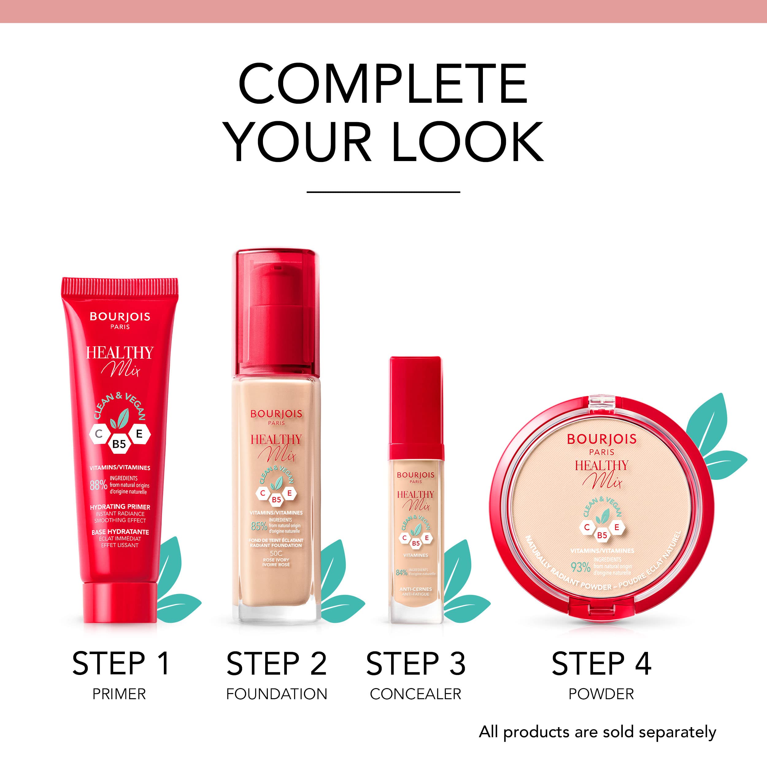 Bourjois Healthy Mix Clean & Vegan Foundation - 53W Light Beige