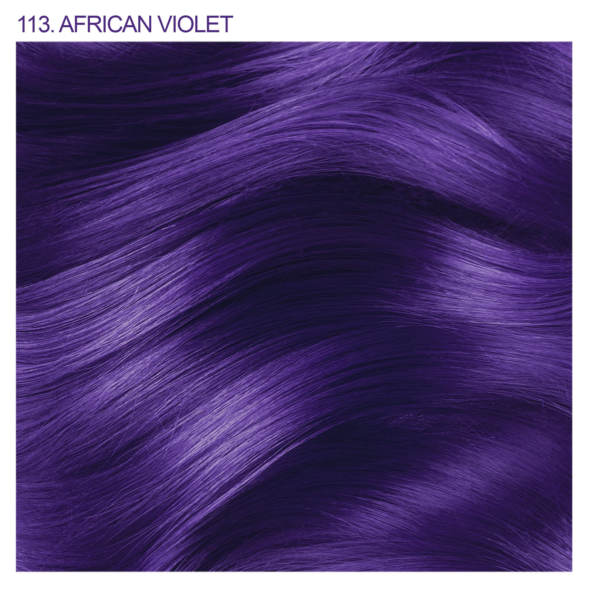 Adore Semi Permanent Hair Color - Vegan and Cruelty-Free Purple Hair Dye - 4 Fl Oz - 113 African Violet (Pack of 1)