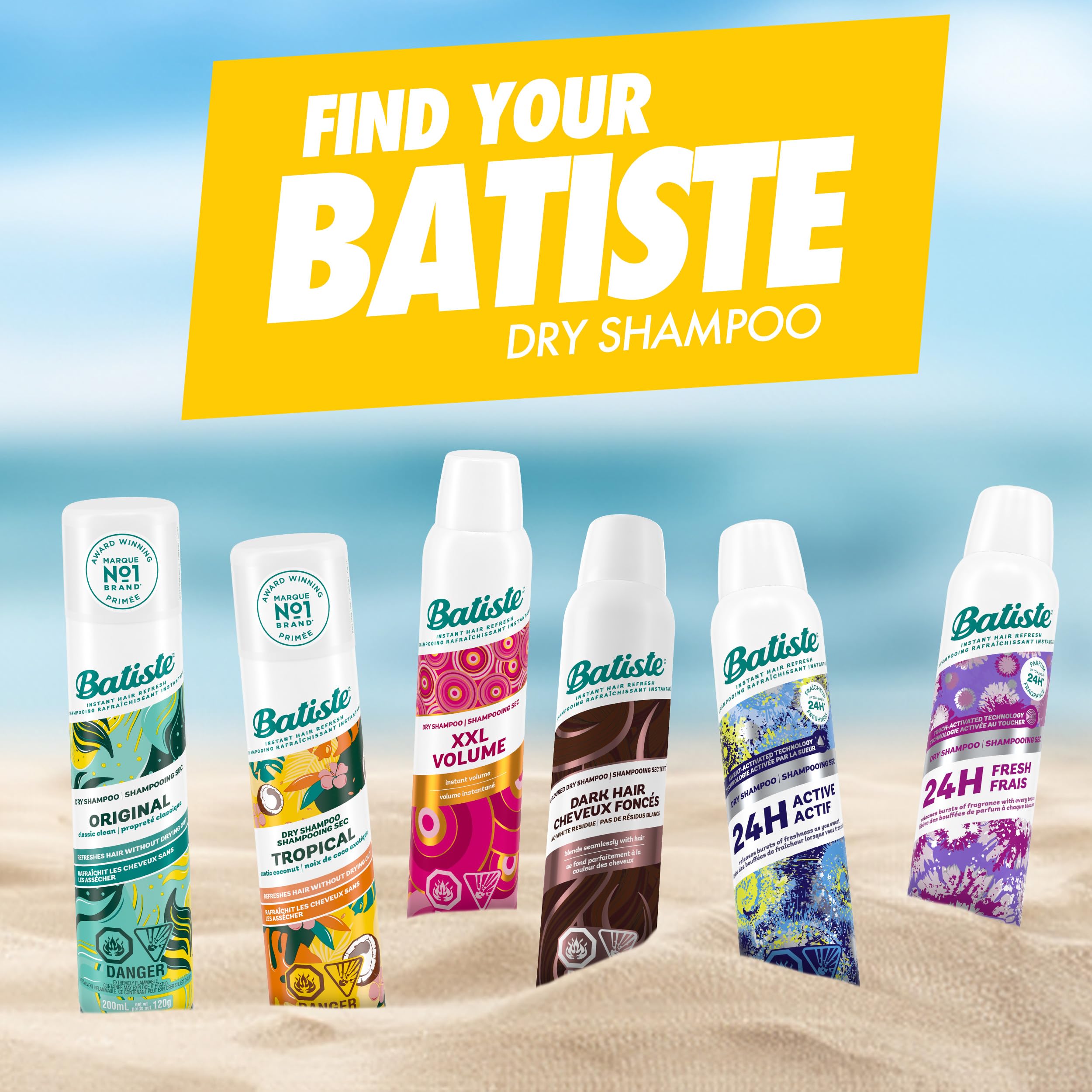 Batiste Dry Shampoo, Tropical, 6.73 Ounce (Packaging May Vary)