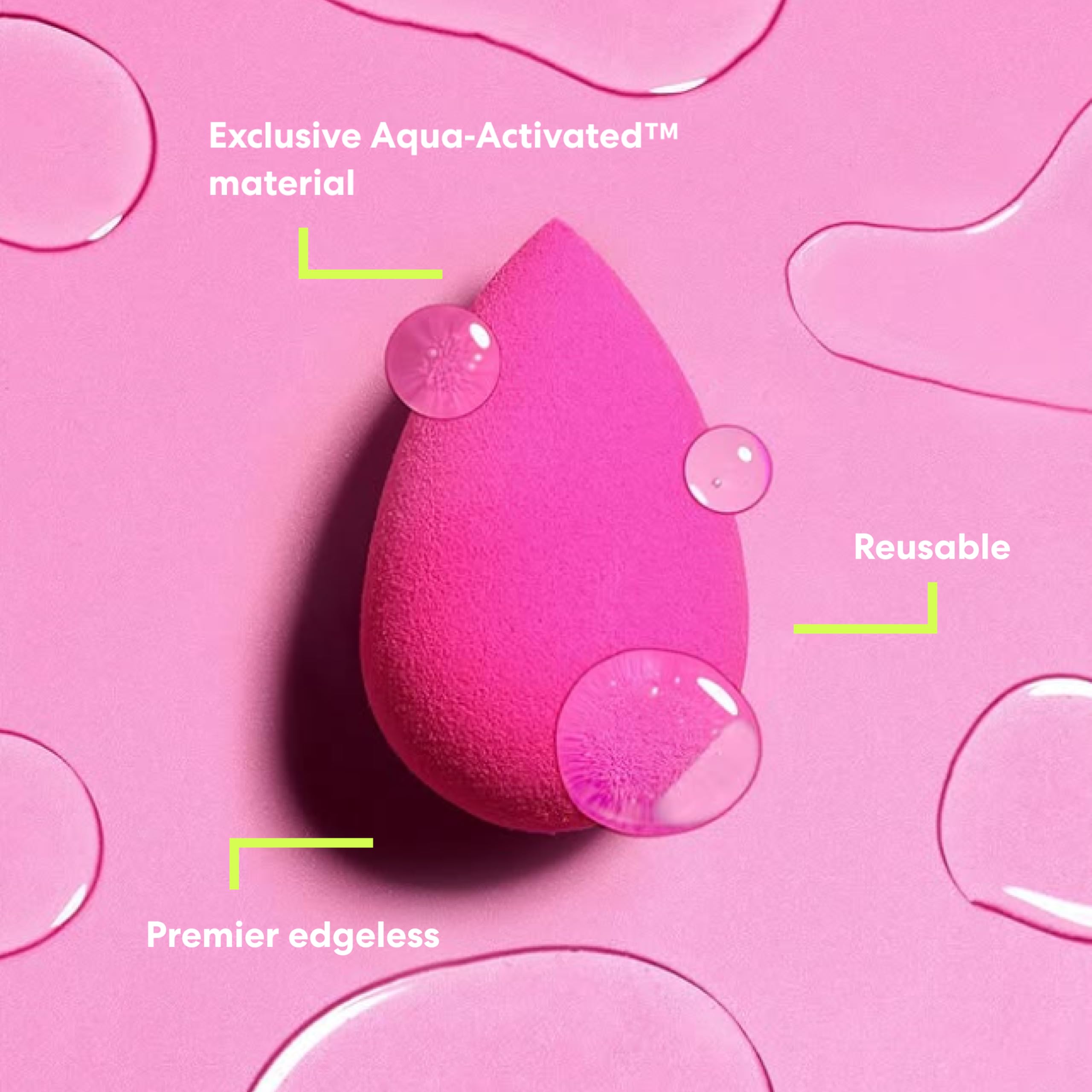 Beautyblender - Original Makeup Applicator Sponge - for Powder Liquid Coverup BB Cream or other Cosmetic Foundation Products - in Pink