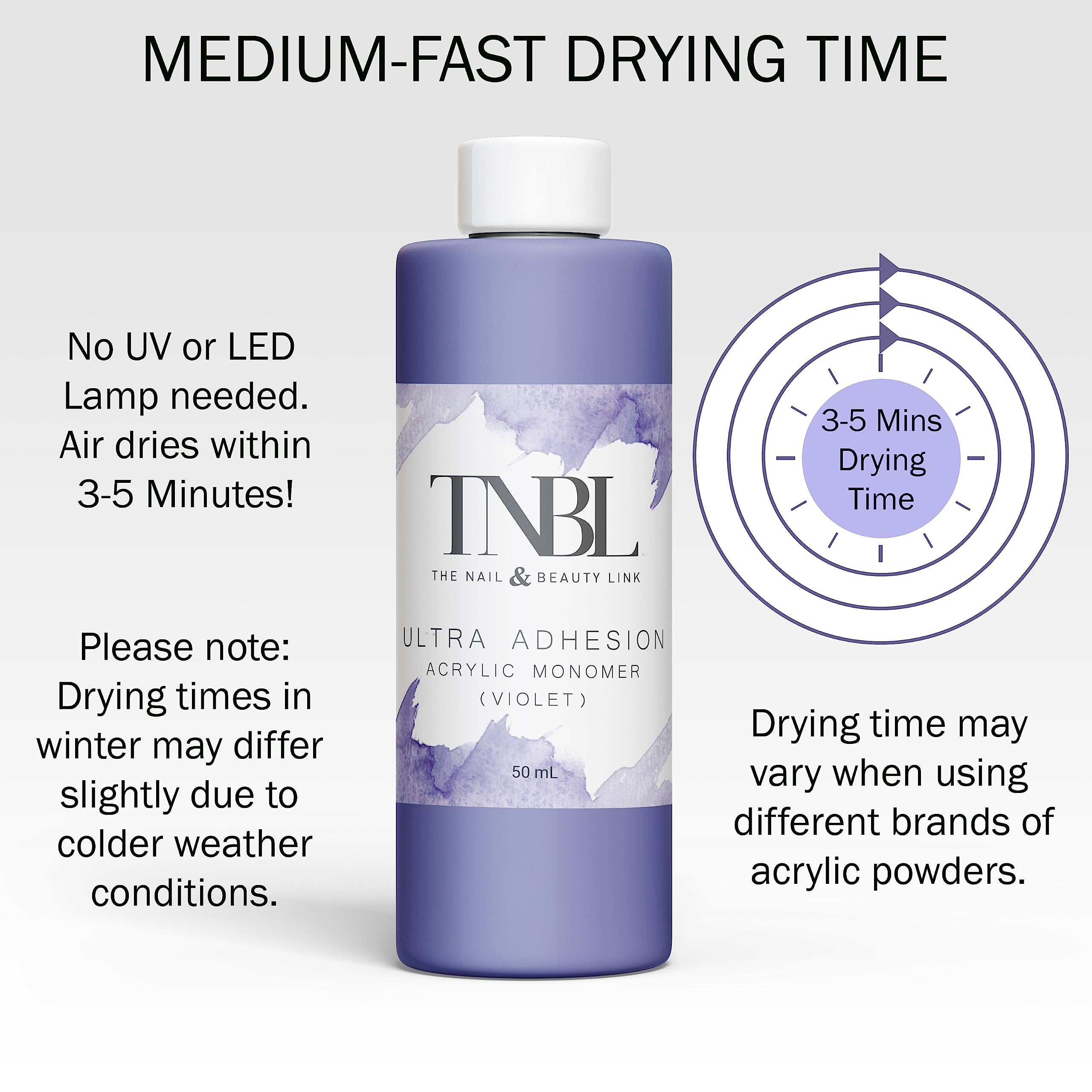 TNBL Ultra Adhesive Acrylic Liquid Monomer (100mL, Purple)