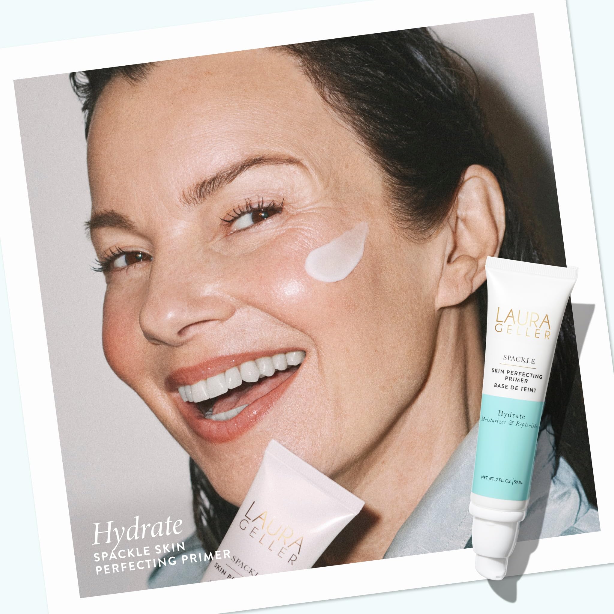 LAURA GELLER NEW YORK Spackle Super-Size - Hydrate - 2 Fl Oz - Skin Perfecting Primer Makeup with Hyaluronic Acid - Long-Wear Foundation Face Primer