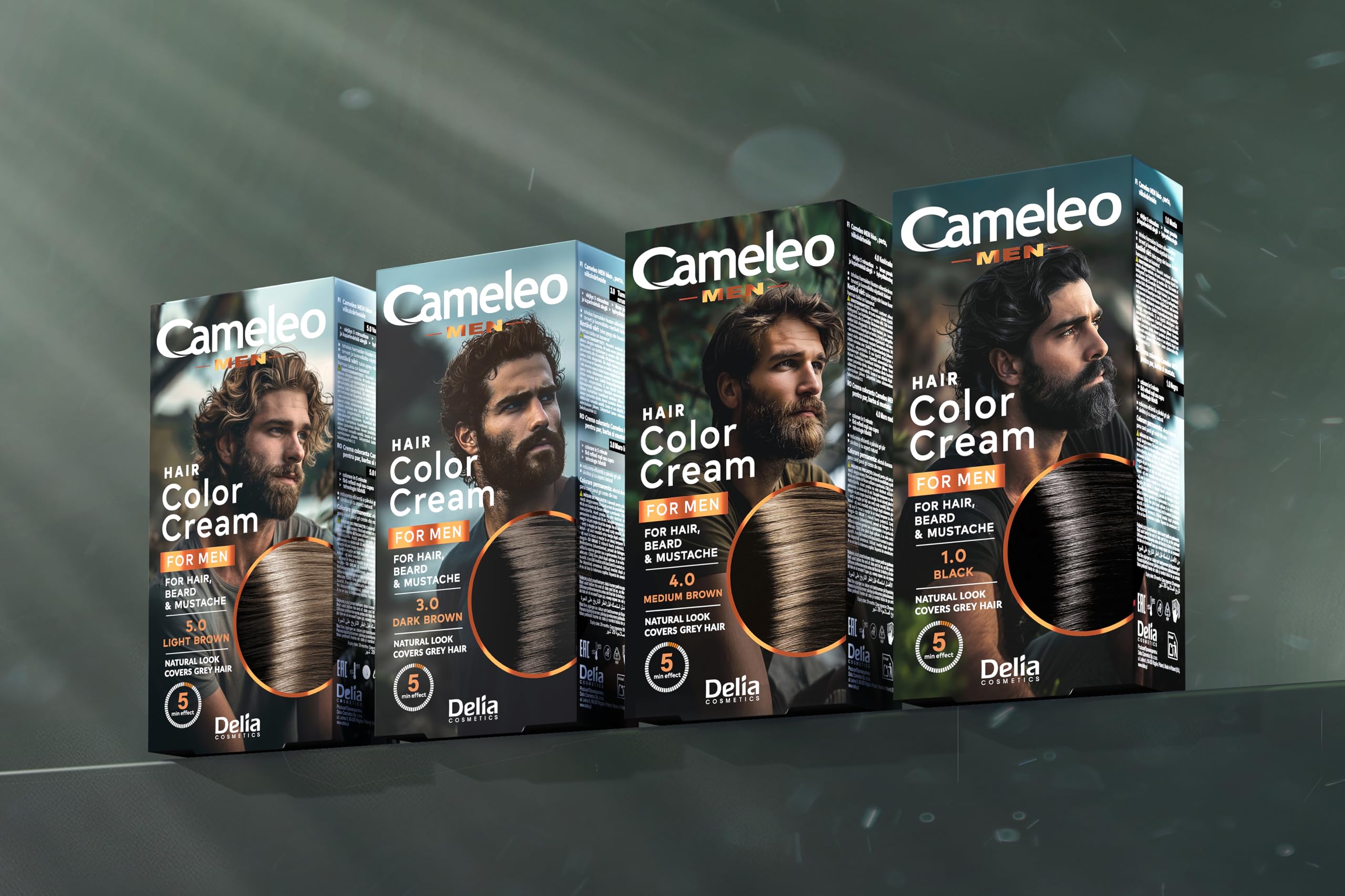 Cameleo Men Color Cream For Hair, Beard and Moustache (Brown)