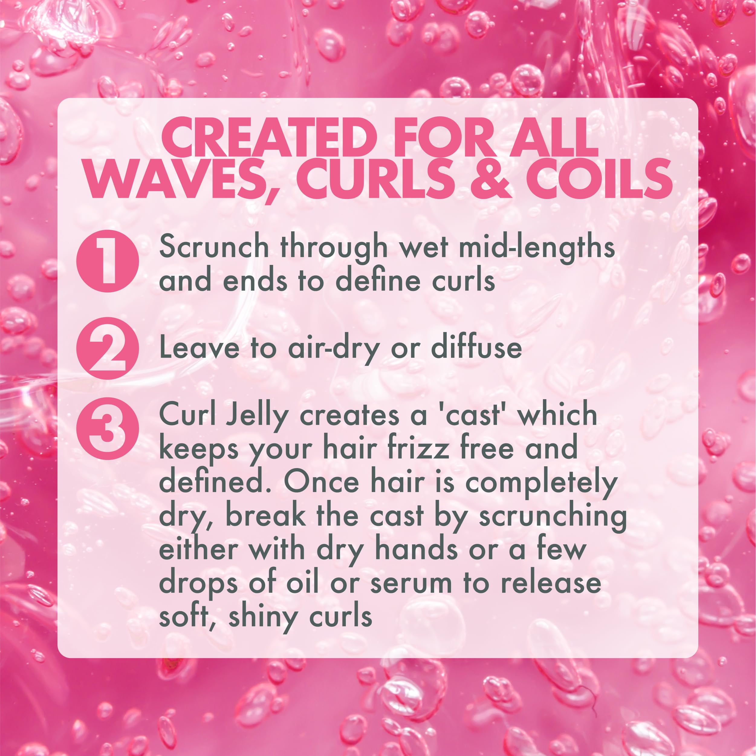 Umberto Giannini Curl Jelly Scrunching Jelly Bundle, Vegan & Cruelty Free Frizz Solution Gel for Curly or Wavy Hair, 200 ml (2 Pack)