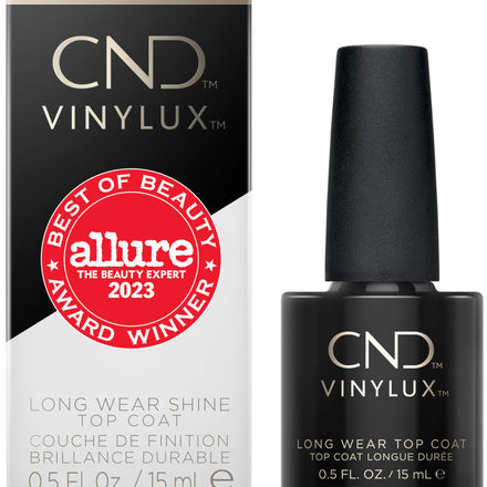 CND Vinylux Long Wear Shine Top Coat, Quick Drying Formula, Easy to Remove, 0.5 Fl Oz