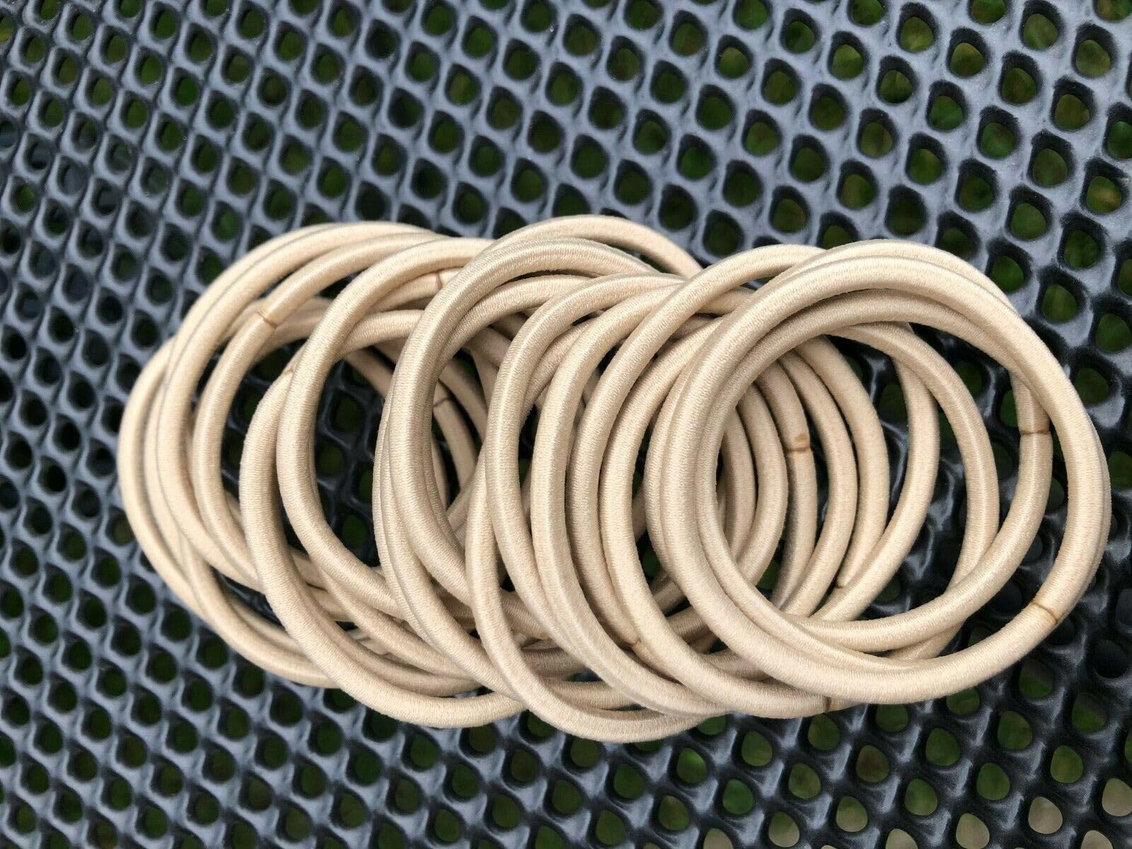 WROLY Hair Bands, Hair Bands For Women, Ponytail Holders, Hair Bobbles Hair Ties 4mm, Hairbands Hair Bands For Girls, Hair Bobbles Elastic Hair Bands, Perfect for Women and Girls (Beige 50-Pcs)