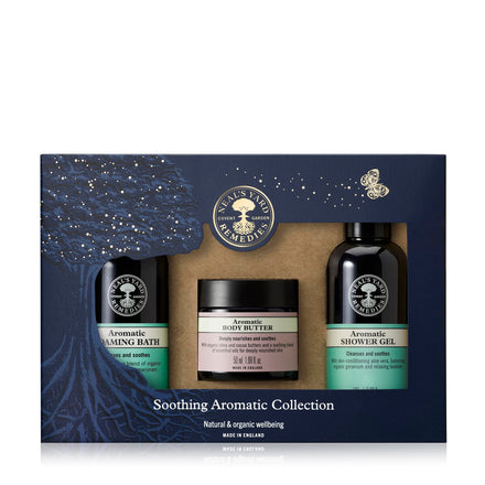 Neal's Yard Remedies Soothing Aromatic Gift Set With Bath Soak, Body Butter & Shower Gel, Cruelty-Free, Set of 3