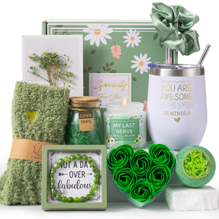 Birthday Pamper Gifts for Women,Get Well Soon Gifts Basket for Her,Unique Self Care Package Relaxation Spa Bath Set for Girls, Valentine's Day Gift Box Presents for female Friends, Mum, Wife, Sister