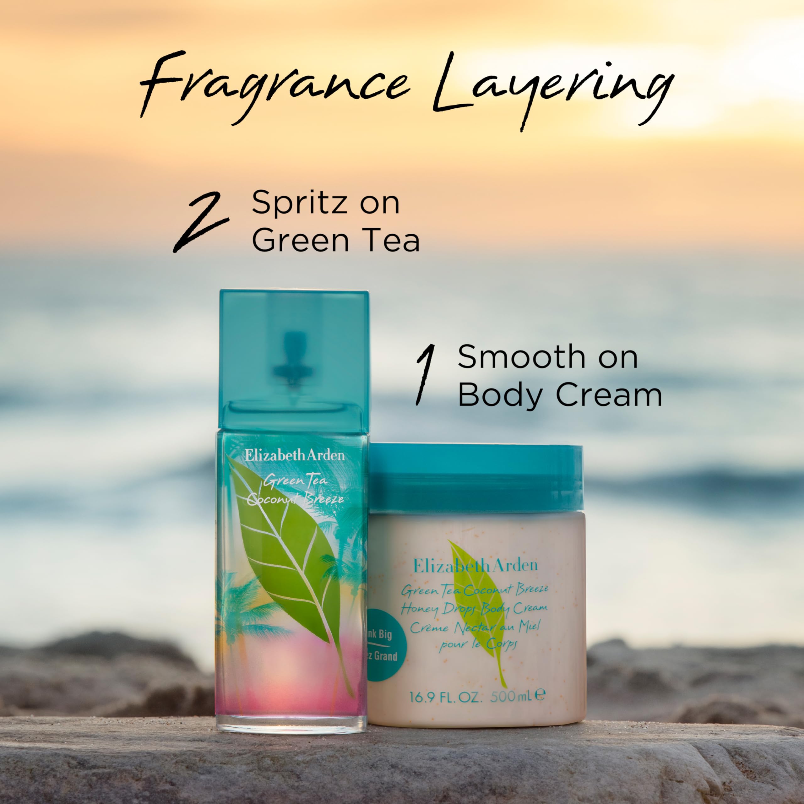 Elizabeth Arden Green Tea Coconut Breeze Eau de Toilette Spray (100ml) Citrus, Floral & Fruity Fragrance, Luxury Perfume for Women