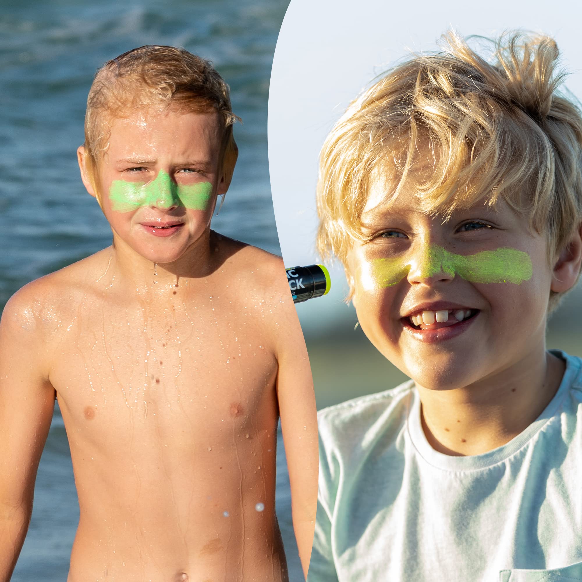 Sun Zapper Zinc Stick - Pink, Blue, Green, Yellow Face Sunblock Rainbow 4-Pack SPF50+ Coloured Zinc Sunscreen Sticks Made in Australia