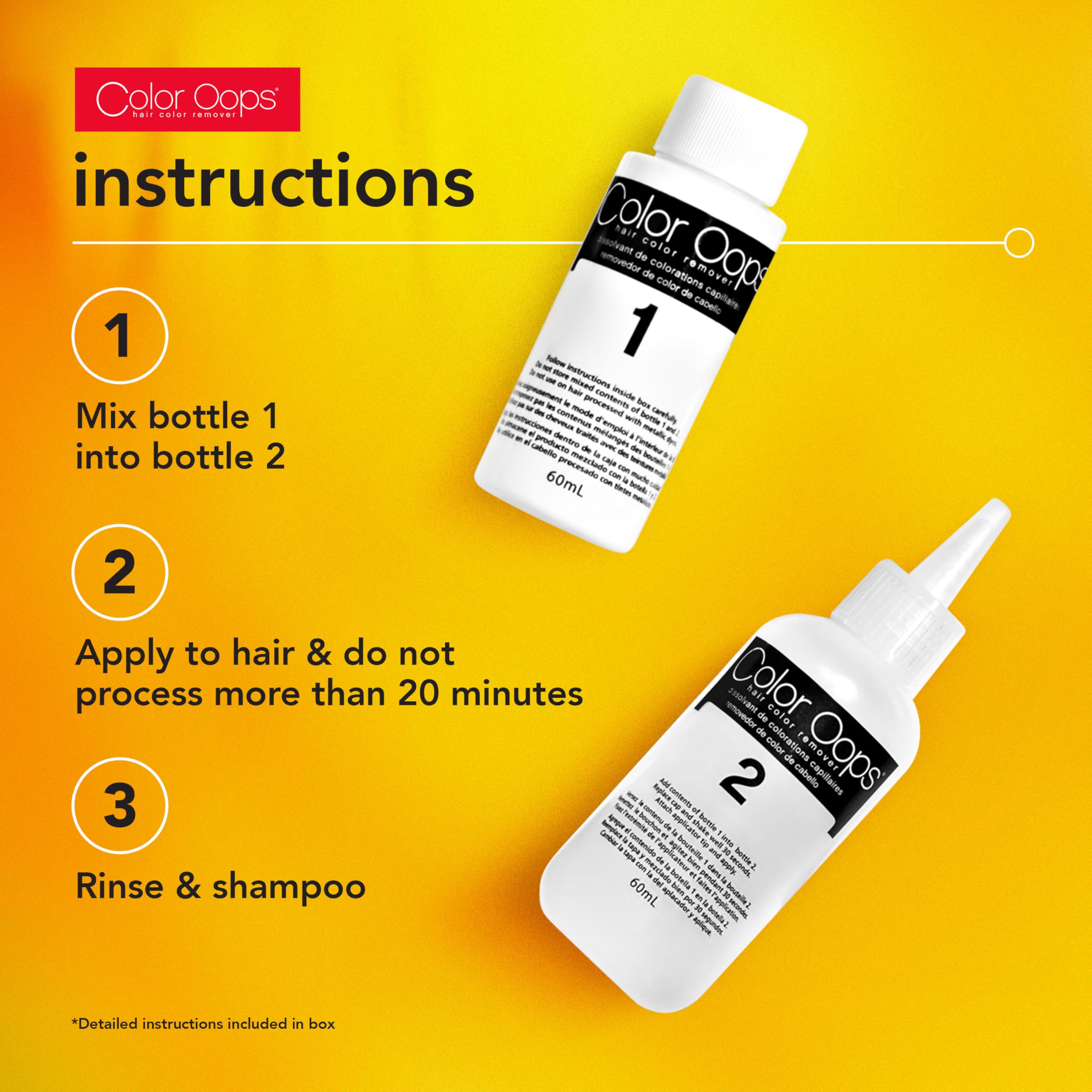 Developlus FCOP0002 Color Oops Hair Color Remover, Extra Strength, Extra Conditioning