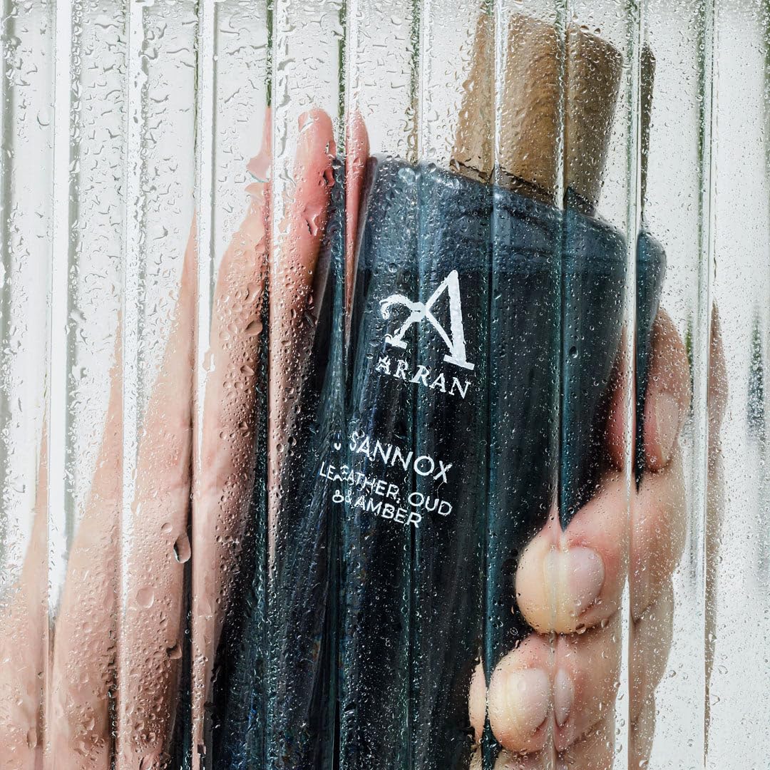 Arran Sense of Scotland Sannox Oud Body Wash (300ml) Luxury Scottish Shower Gel with Leather and Amber, enriched with Pro Vitamin B5 - Gift for Men & Women