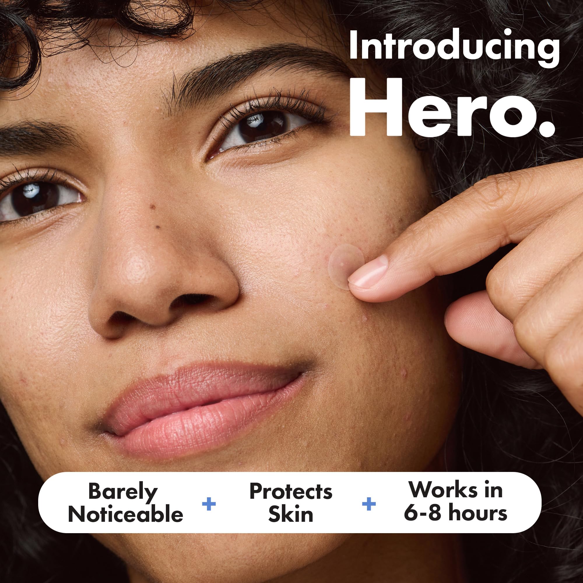 Mighty Patch Invisible+ Spot Patches by Hero Cosmetics, Daytime Acne Treatment, Clear Spot Remover Hydrocolloid Patches, Anti Acne Dots, Spot Treatment Blemish & Pimple Stickers - 39 Pimple Patches