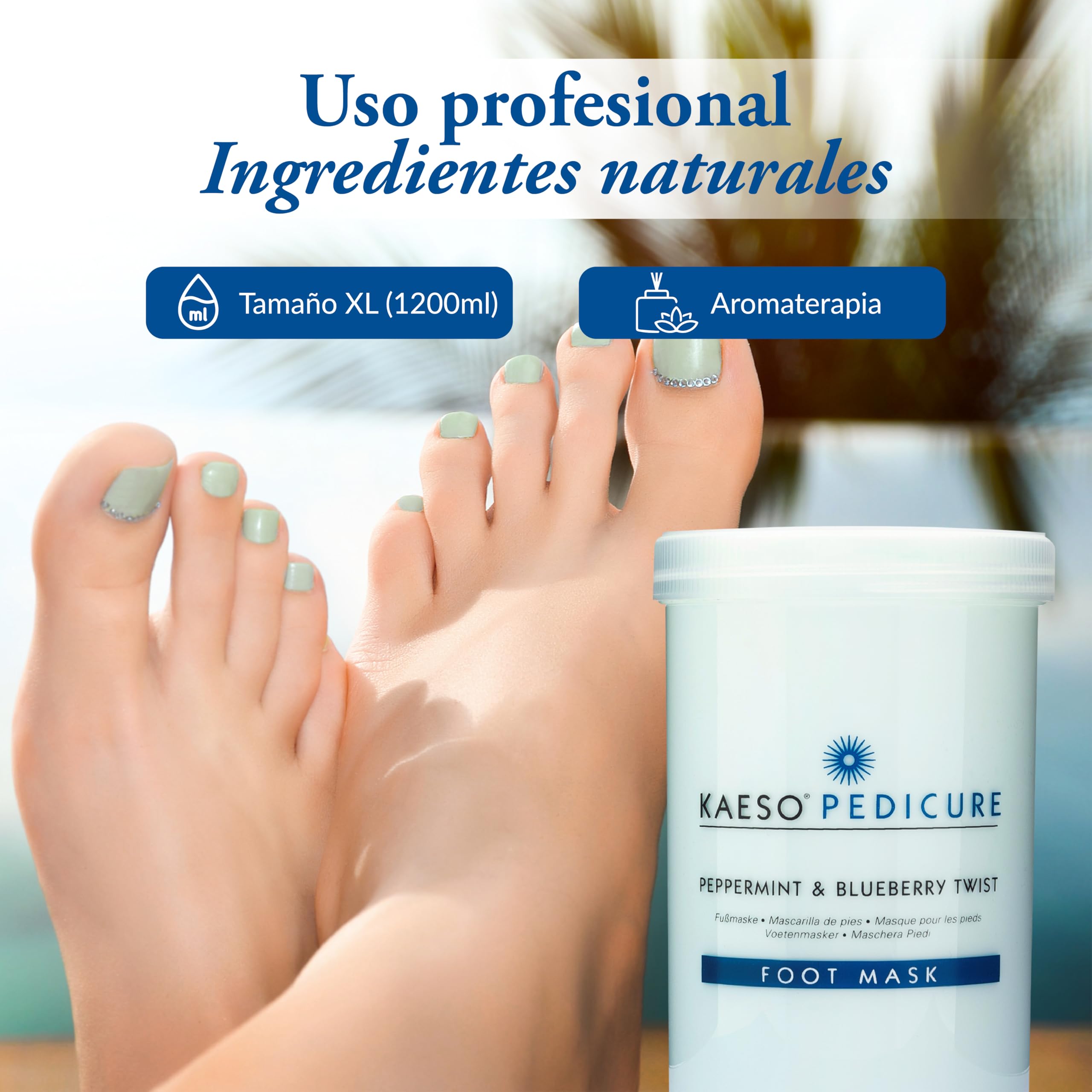 Kaeso Foot Mask, Peppermint and Blueberry Twist, 1200 ml by Kaeso