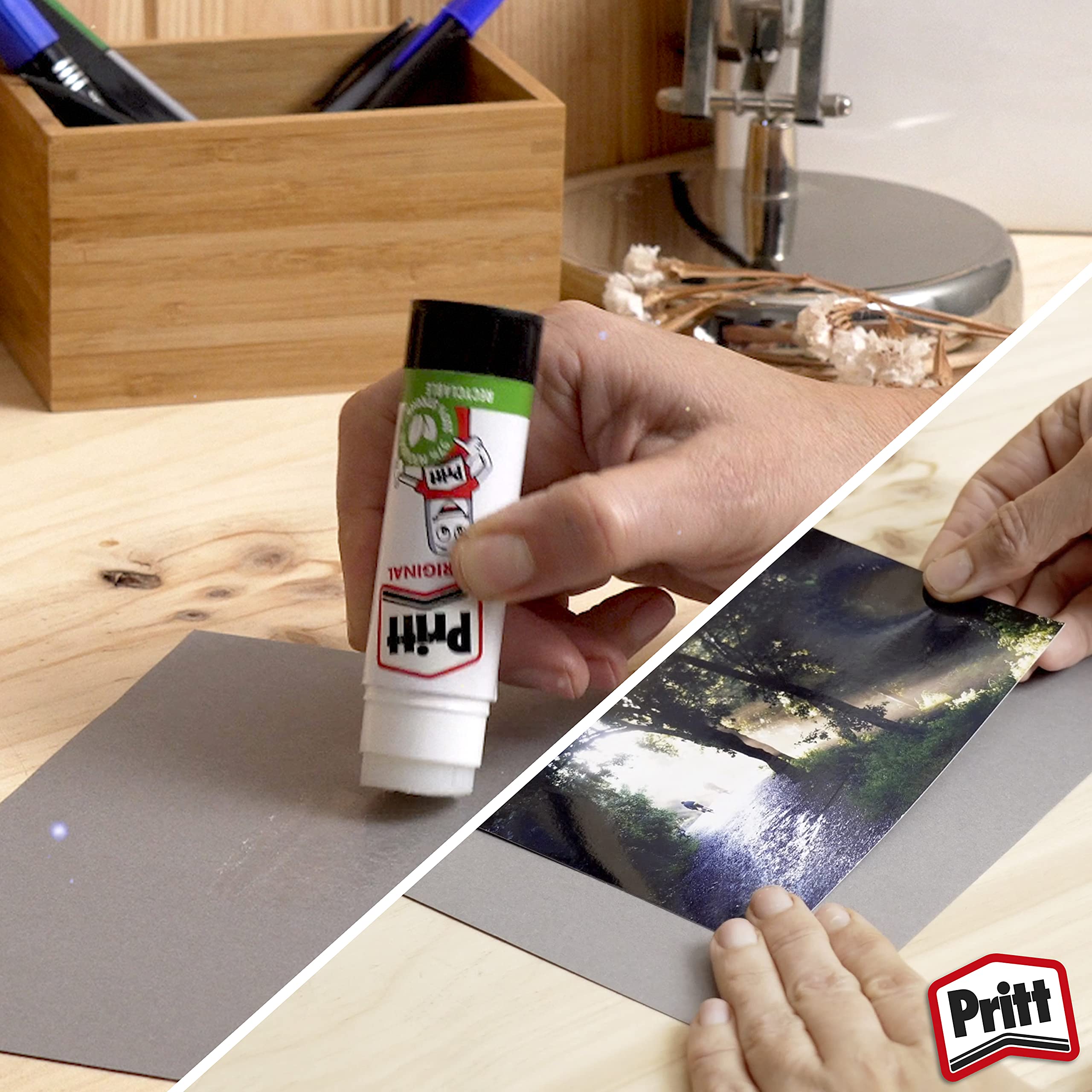 Pritt Glue Stick, Safe & Child-Friendly Craft Glue for Arts & Crafts Activities, Strong-Hold Adhesive for School & Office Supplies, 24 x 43 g Pritt Stick