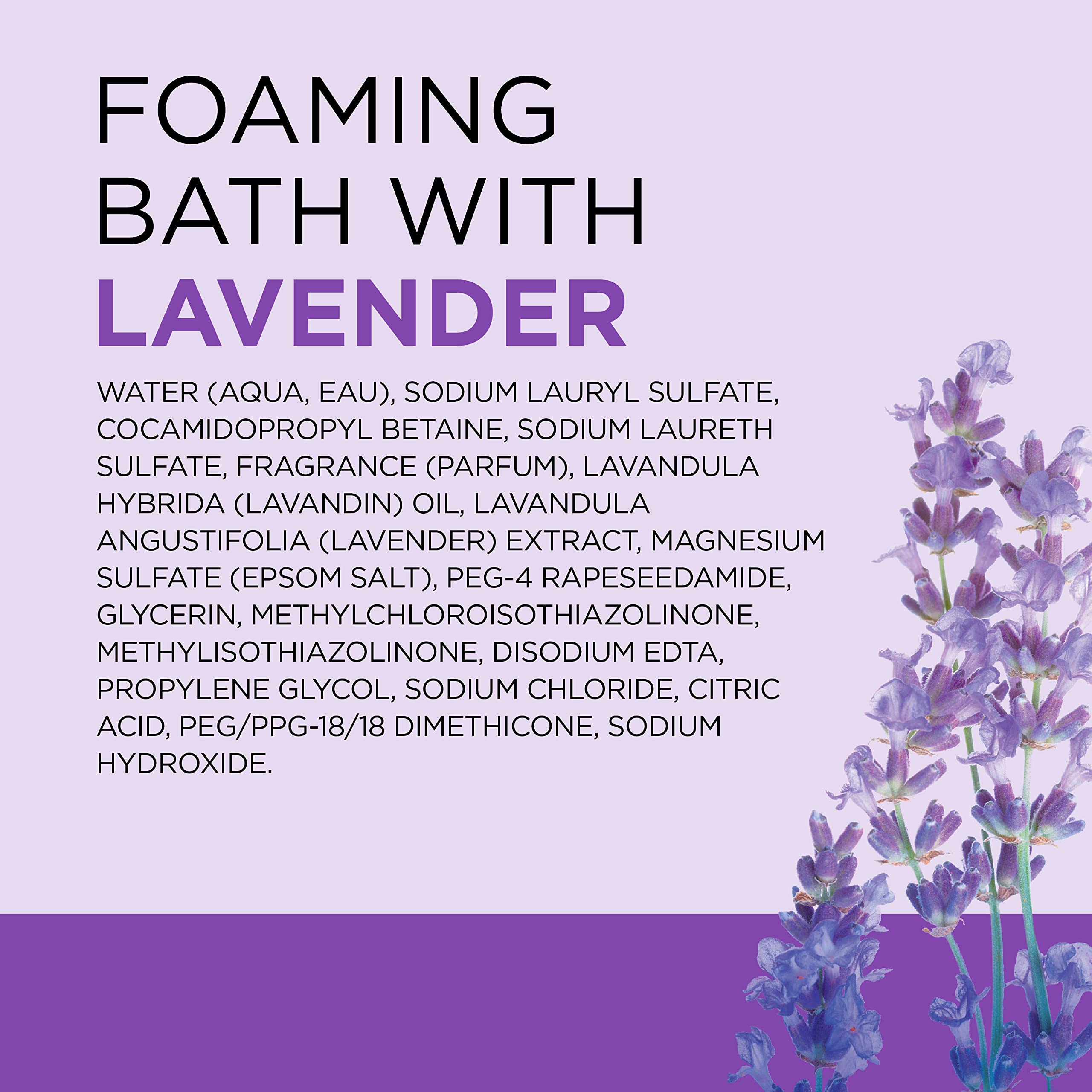 Dr Teal's Foaming Bath with Pure Epsom Salt, Soothe & Sleep with Lavender, 34 fl oz