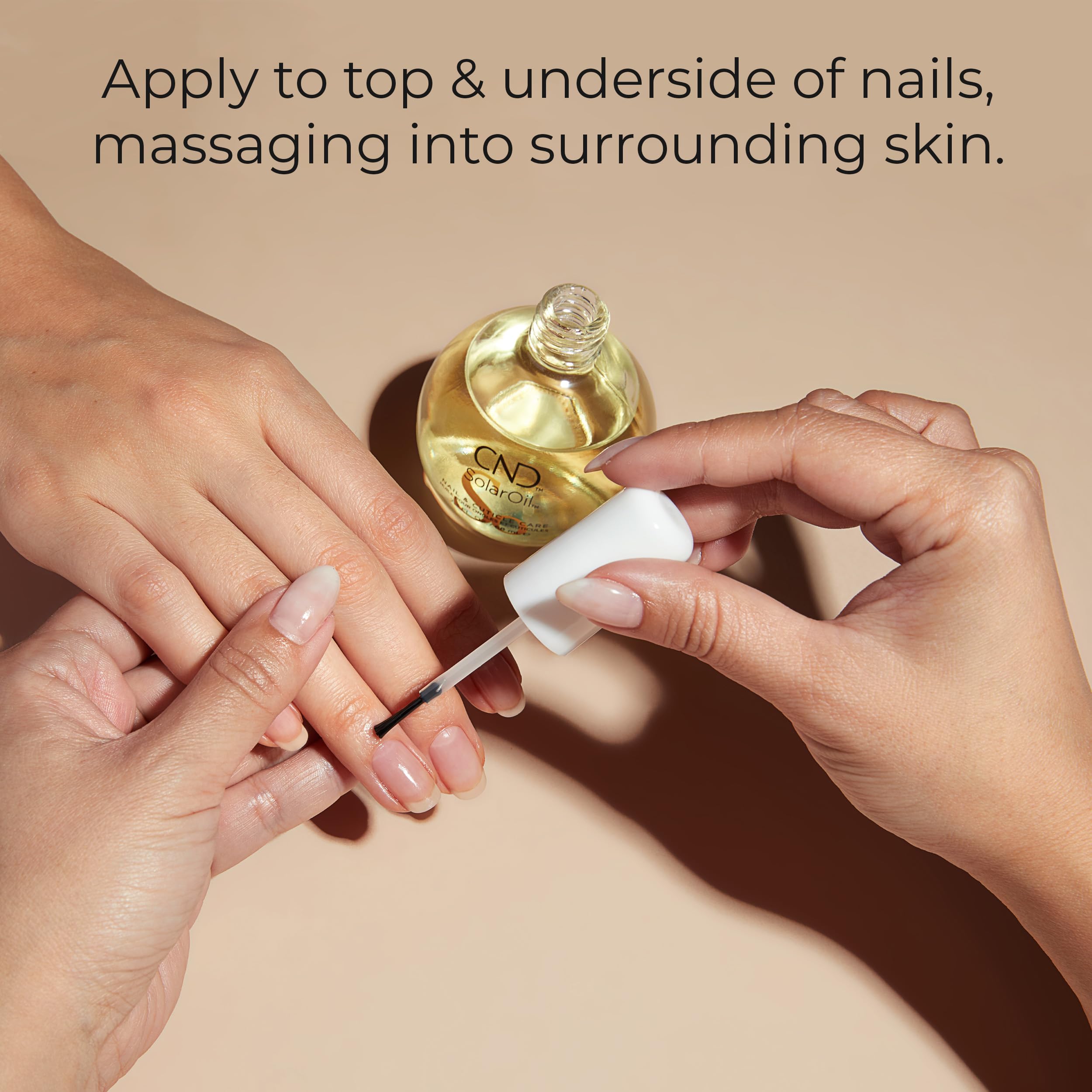CND SolarOil Cuticle Oil, Natural Blend Of Jojoba, Vitamin E, Rice Bran and Sweet Almond Oils, Moisturizes and Conditions Skin, Pack Of 1, 2.3 oz.