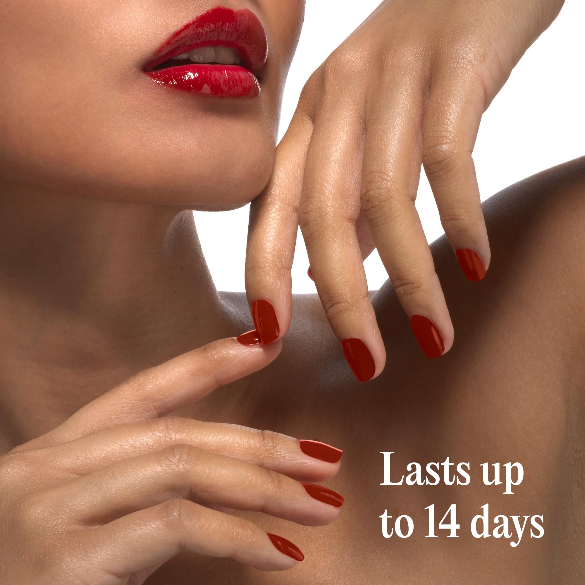 Mylee Gel Nail Wraps – 10 Pre-Cured Gel Stickers for Instant Mani – No Lamp Needed, Chip-Resistant, Glossy Finish, Lasts Up to 14 Days – Easy to Apply, Vegan & Cruelty-Free (0017 - As Red As It Gets)