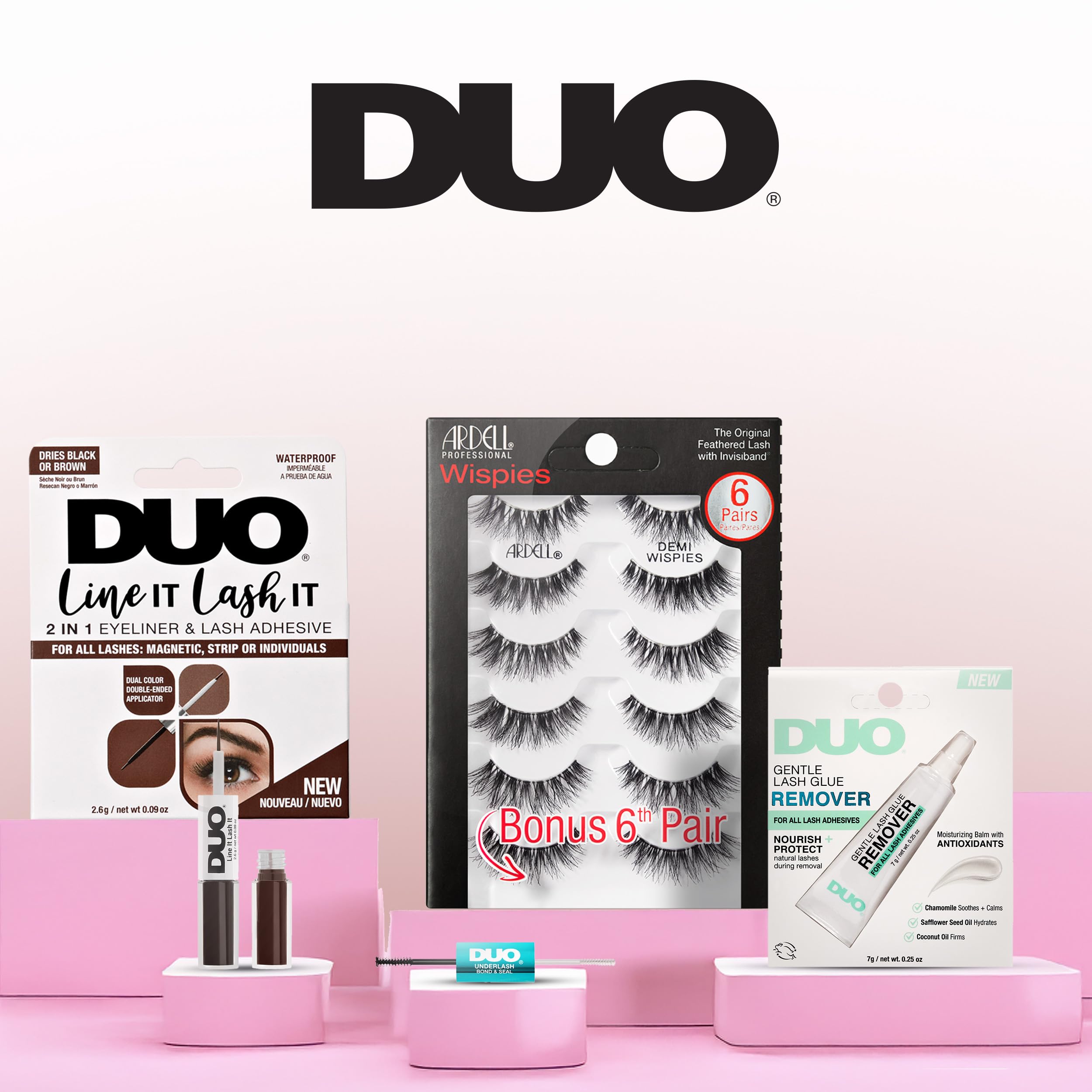 DUO Quick-Set Strip Lash Adhesive – Dark Tone, Long-Lasting, Water-Resistant Lash Glue, Strong Hold for Strip & Individual Lashes, 0.25 oz