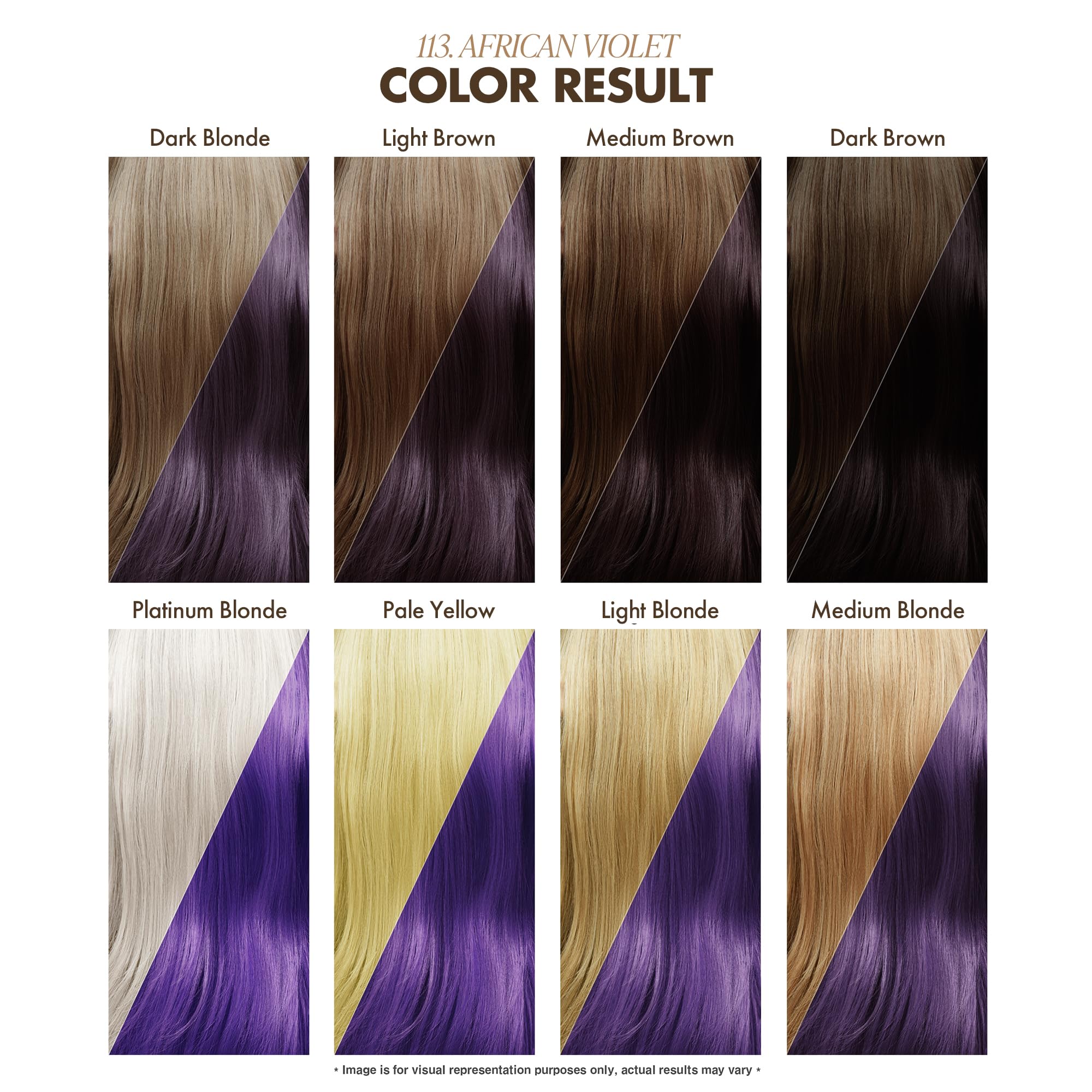 Adore Semi Permanent Hair Color - Vegan and Cruelty-Free Purple Hair Dye - 4 Fl Oz - 113 African Violet (Pack of 1)