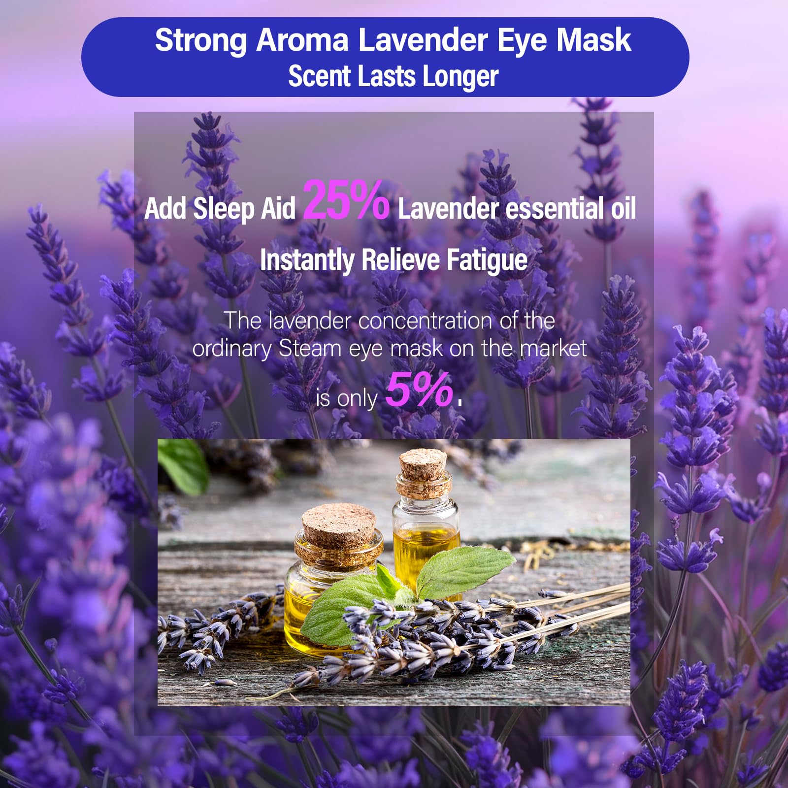 ProCIV Steam Warming Lavender Sleep Mask - 30 Pcs, Strong Aroma, Dry Eye & Puffy Eye Relief, Gift Set for Students|Teacher|Men|Women|Friend