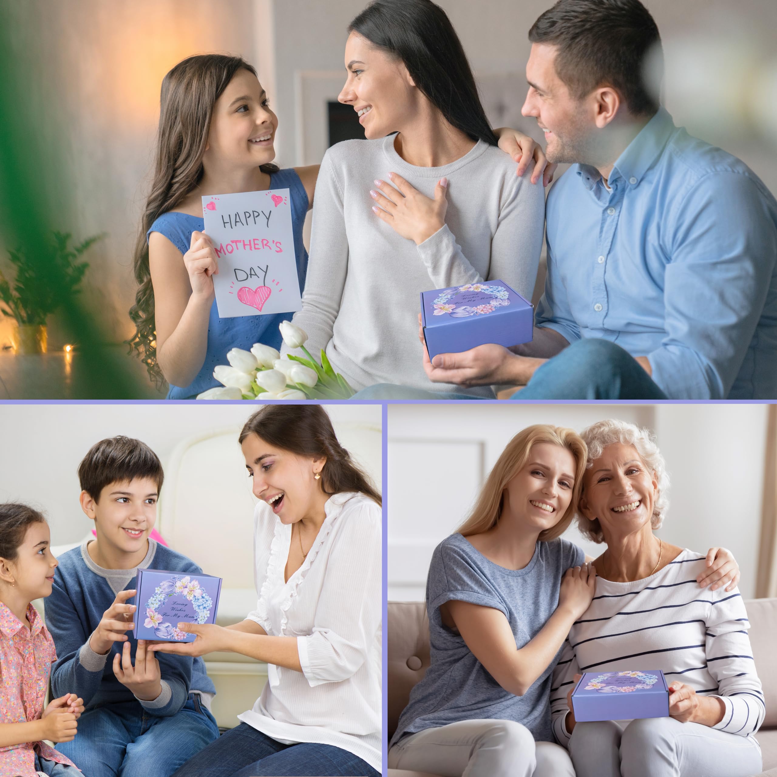 Mothers Day Pamper Gifts for Mum, Mum Birthday Gifts,Gift Set for Women, Unique Lavender Self Care Mummy Gifts, Best Mum Gifts, Relaxation Spa Bath Set for Her, Get Well Soon Gift Ideas for Mother