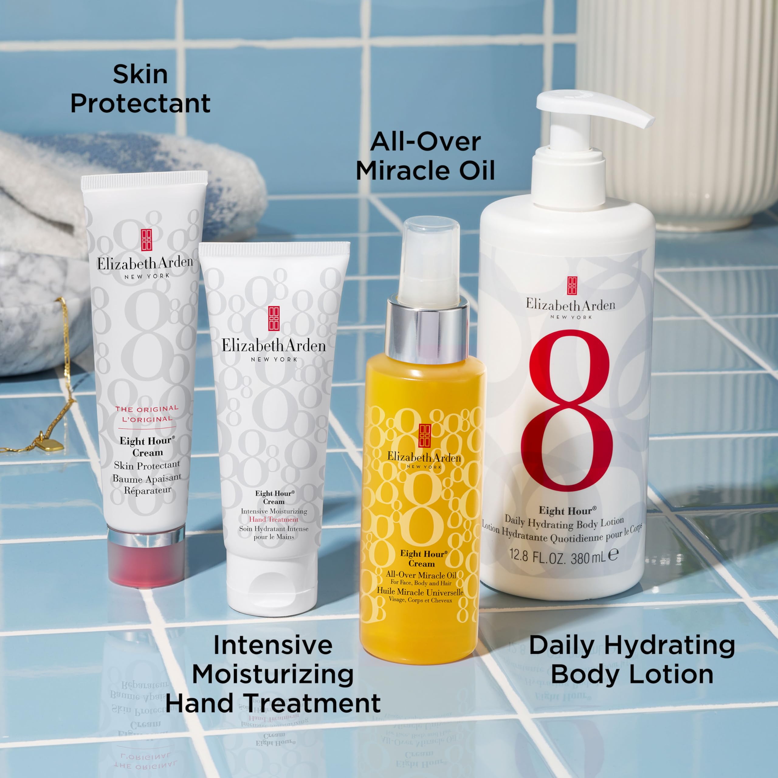 Elizabeth Arden Eight Hour Daily Hydrating Body Lotion, Lightweight Moisturizer for Soft & Smooth Skin, 12.85 Fl Oz