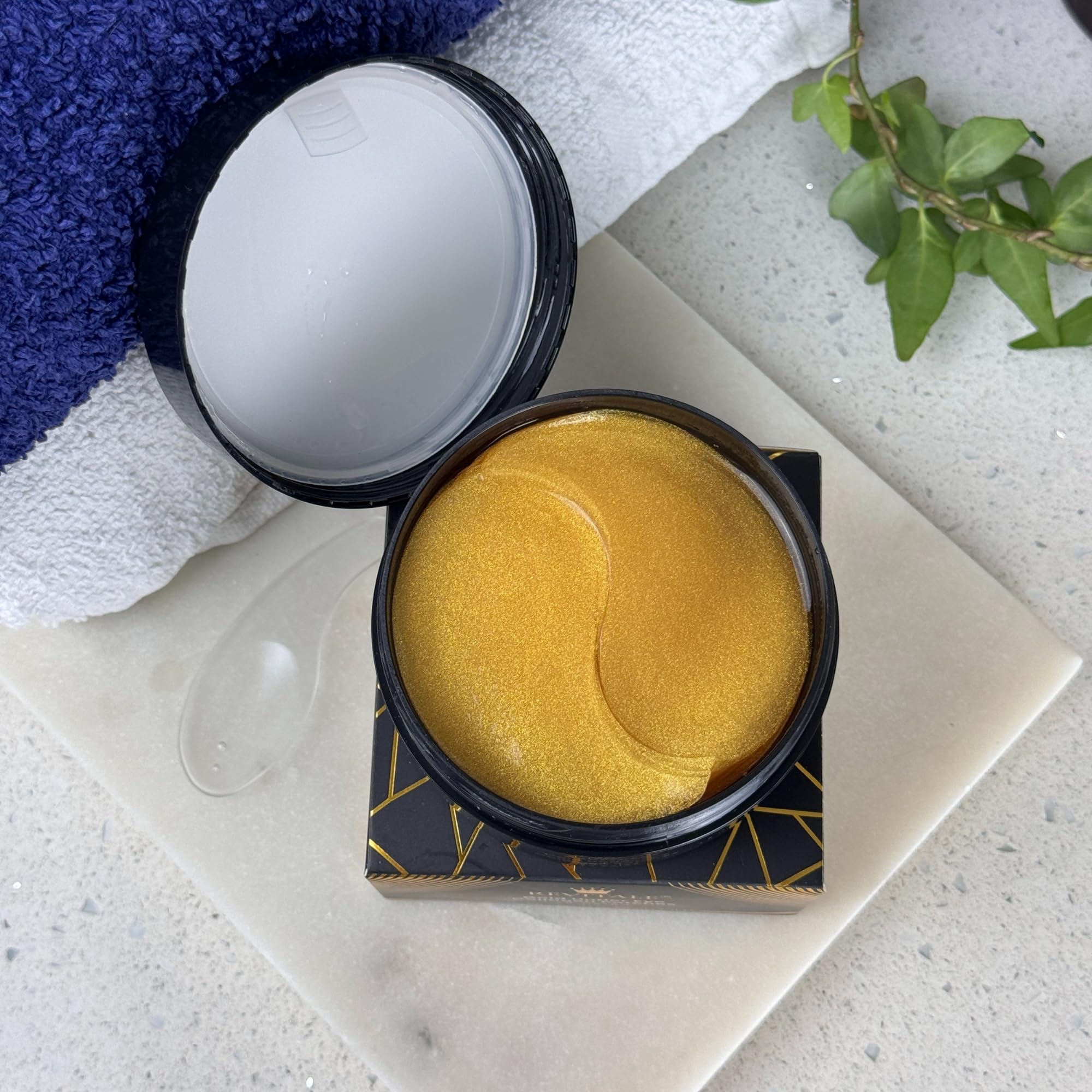 Revitale 24k Gold Under Eye Collagen Patches, Reduce Puffy Eyes & Dark Circles, Illuminate Tired Eye Masks - Firms, Brightens, Energises (Jar - 30 Pair)