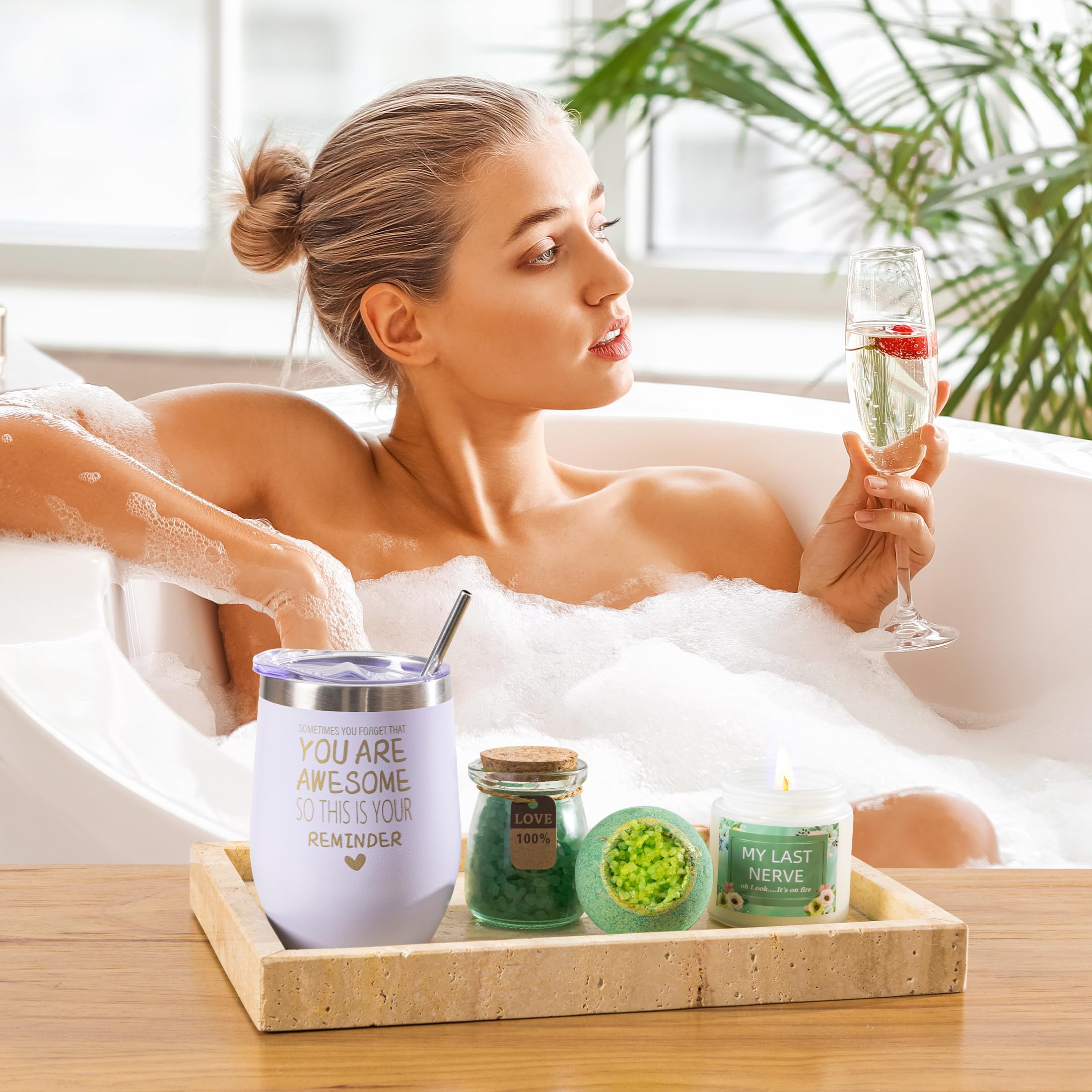 Birthday Pamper Gifts for Women,Get Well Soon Gifts Basket for Her,Unique Self Care Package Relaxation Spa Bath Set for Girls, Valentine's Day Gift Box Presents for female Friends, Mum, Wife, Sister
