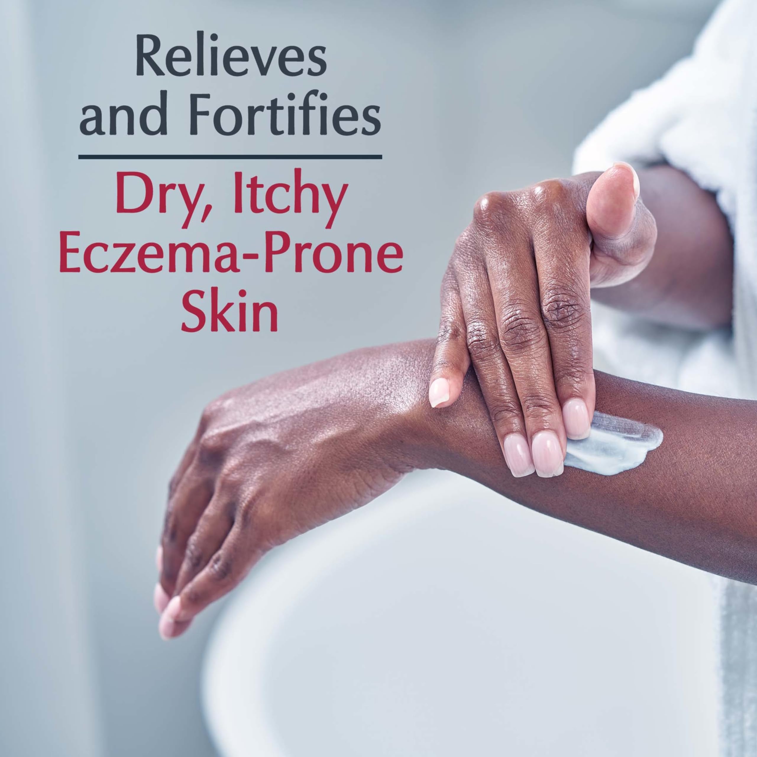 Eucerin Eczema Relief Cream, Full Body Lotion, Moisturizing Eczema Cream with Colloidal Oatmeal (Skin Protectant) and Ceramide 3, 8 Oz Tube
