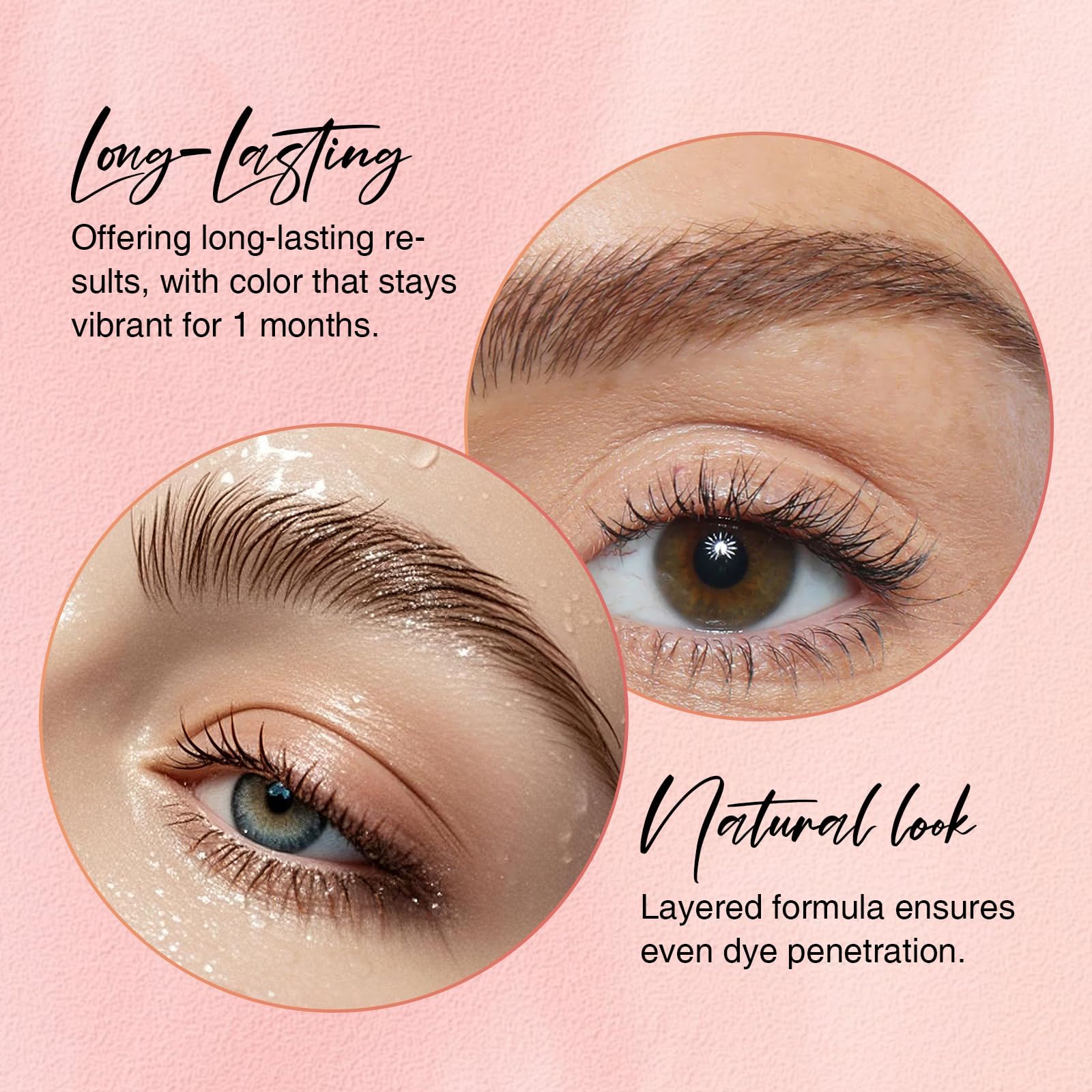 Eyebrow Dye Kit, 2 in 1 Brow and Lash Tint Kit - Fast and Safe Results (Dark Brown), Natural Effects Long Lasting Lasts 4 Weeks Easy to Use for Salon & Home Use