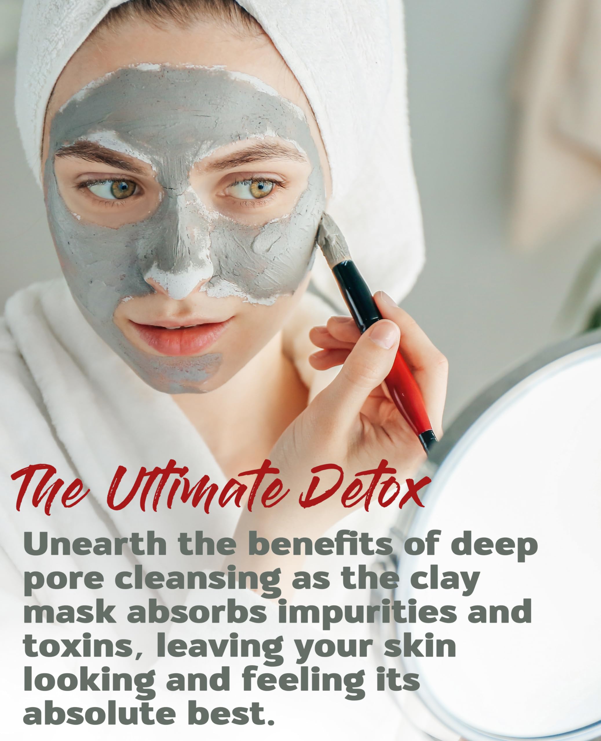 Aztec Secret - Indian Clay - Deep Pore Cleansing Facial & Body Mask, Natural Calcium Bentonite Clay, Version 2, Unscented, 450 g