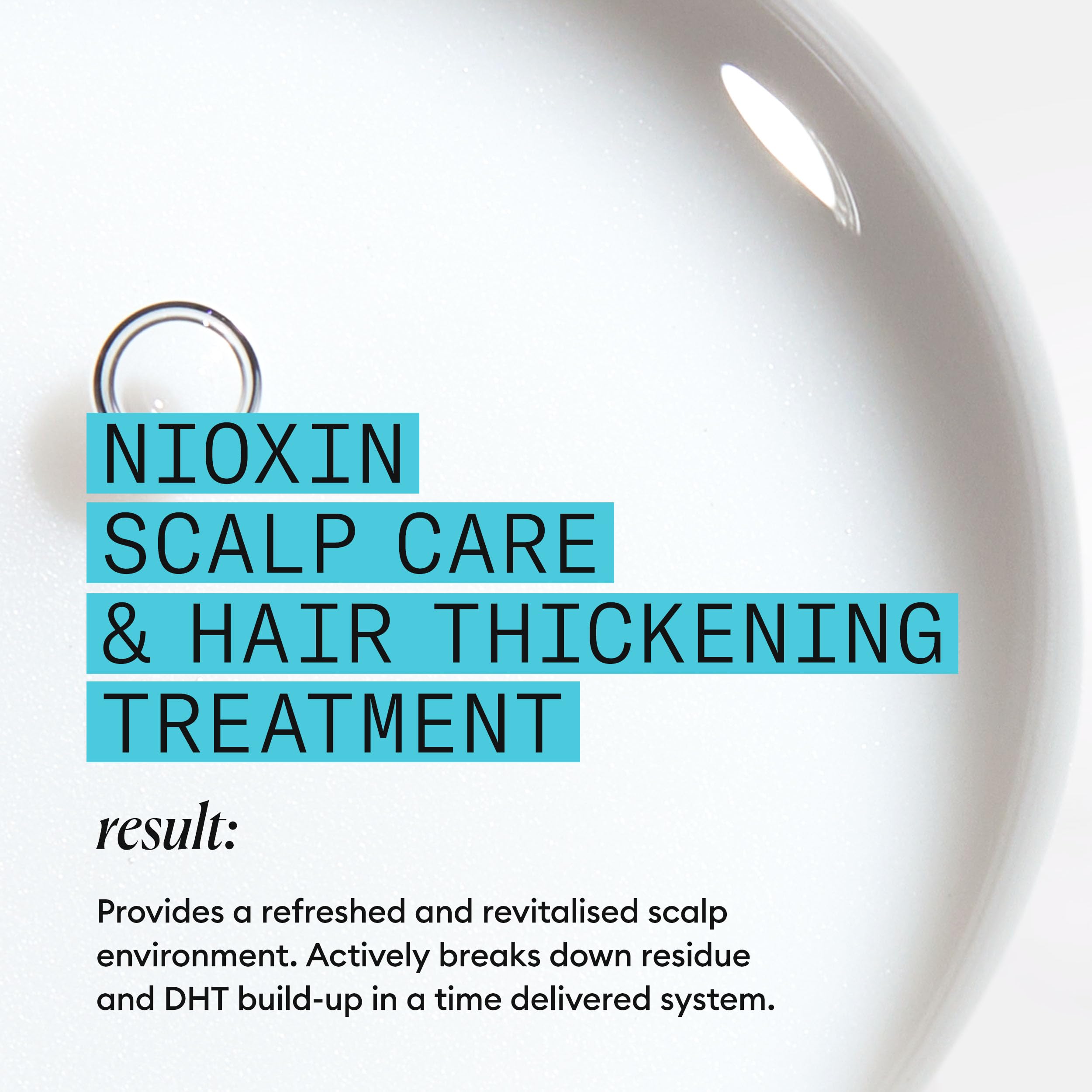 Nioxin System 3 Scalp + Hair Thickening Treatment - Hair Loss Serum for Coloured, Dry and Damaged Hair with Light Thinning - with Niacinamide and Biotin, 100ml