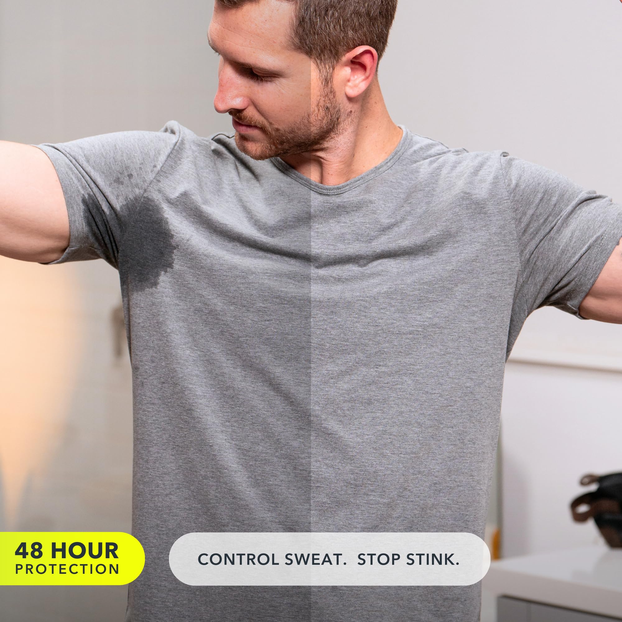 SweatBlock Deodorant Antiperspirant for Women & Men - 24-Hour High Degree Sweat & Odor Protection - Non-Irritating Smooth Glide - Coastal Fresh Scent (2 Pack)