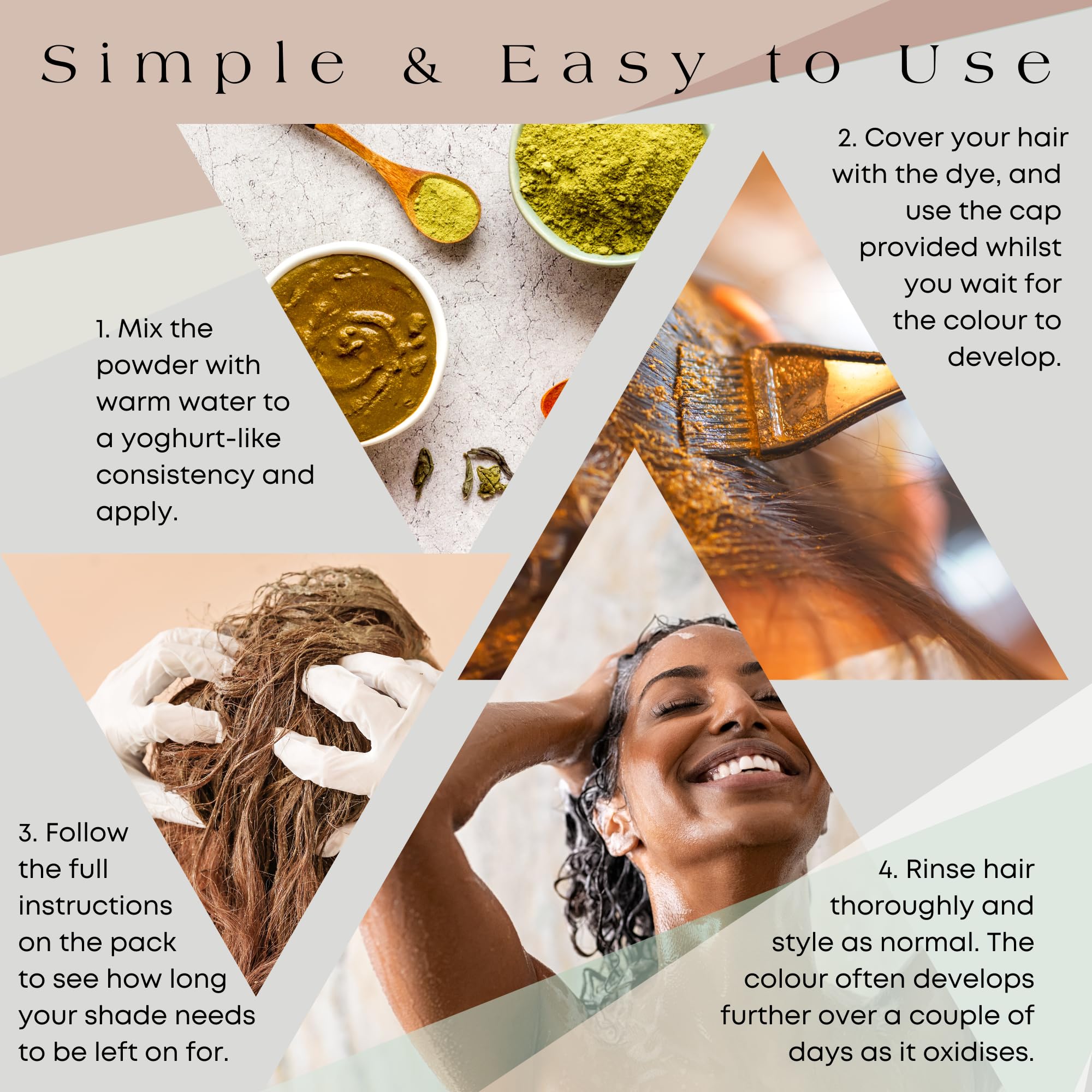 It's Pure Organic Henna Hair Dye in Indigo Black | 100% Natural, Vegan, & Gluten Free | PPD Free Hair Dye, Ammonia Free, Resorcinol Free, & Peroxide Free | Volumising, Strengthening, & Revitalising |