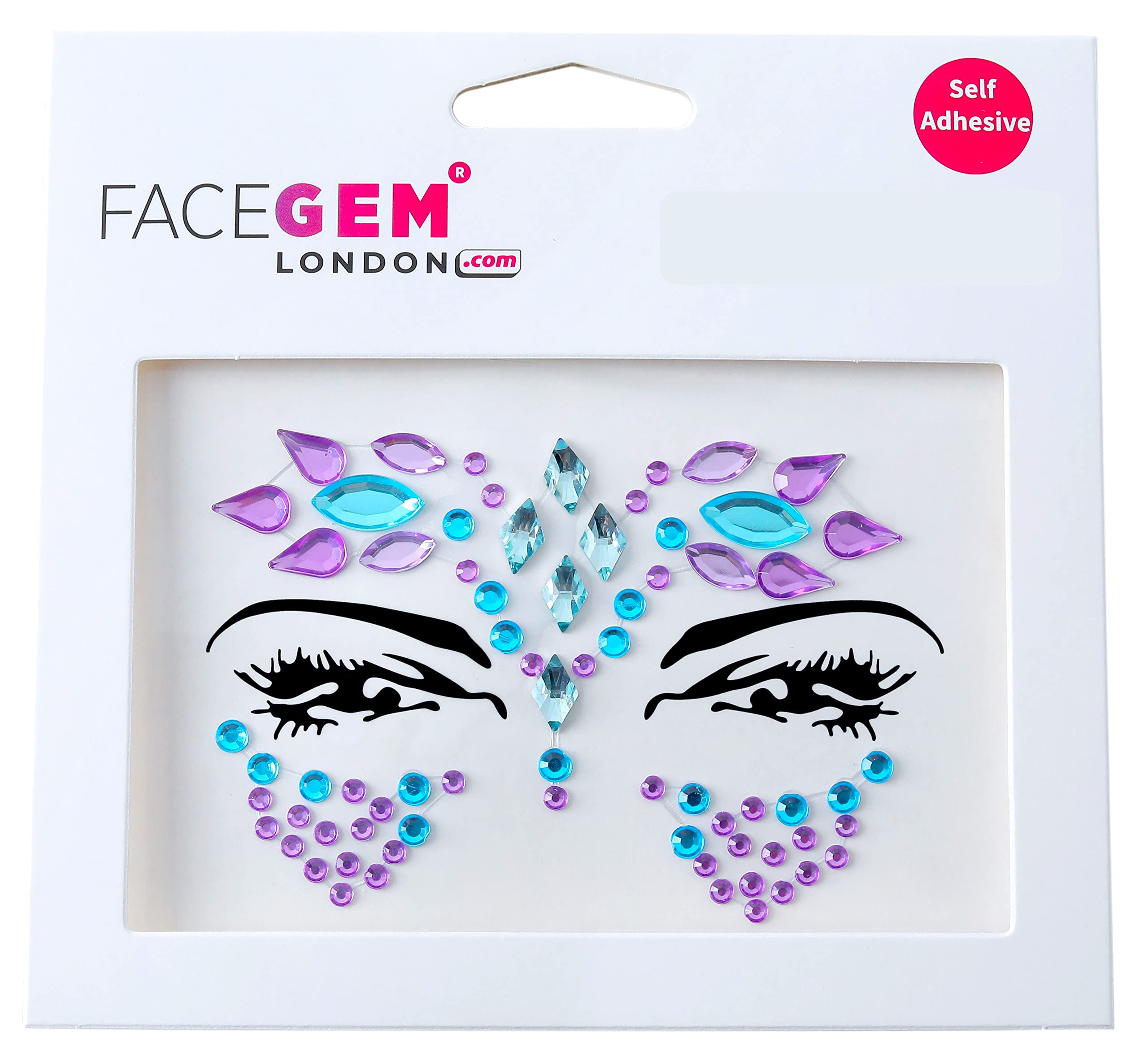 Face Gems Adhesive Glitter Jewel Tattoo Sticker Festival Gems Rave Party Body Make Up (32 PCS)