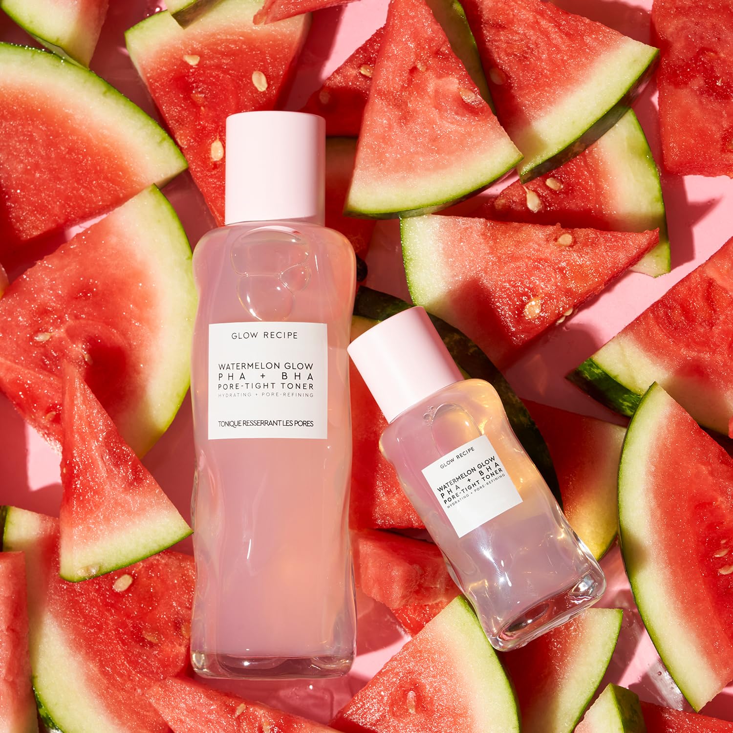 Glow Recipe PHA + BHA Face Toner - Facial Toner, Pore Minimizer & Gentle Face Exfoliant for Glass Skin - Exfoliating, Tightening & Hydrating Skin Care with Hyaluronic Acid & Watermelon (40ml)