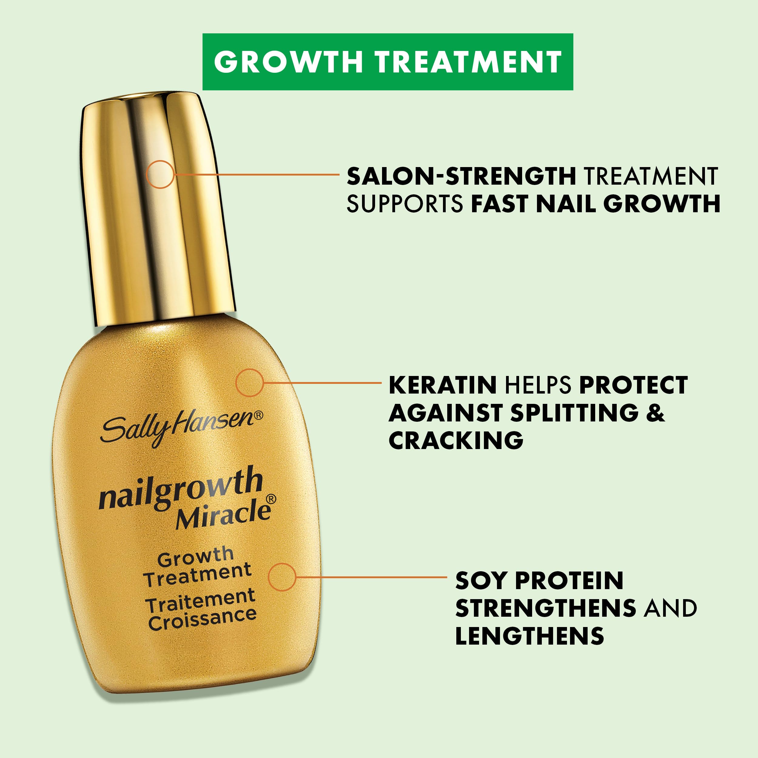 Sally Hans- Nailgrowth Miracle Clear, 0.45 Fl Oz, 0.45 Oz