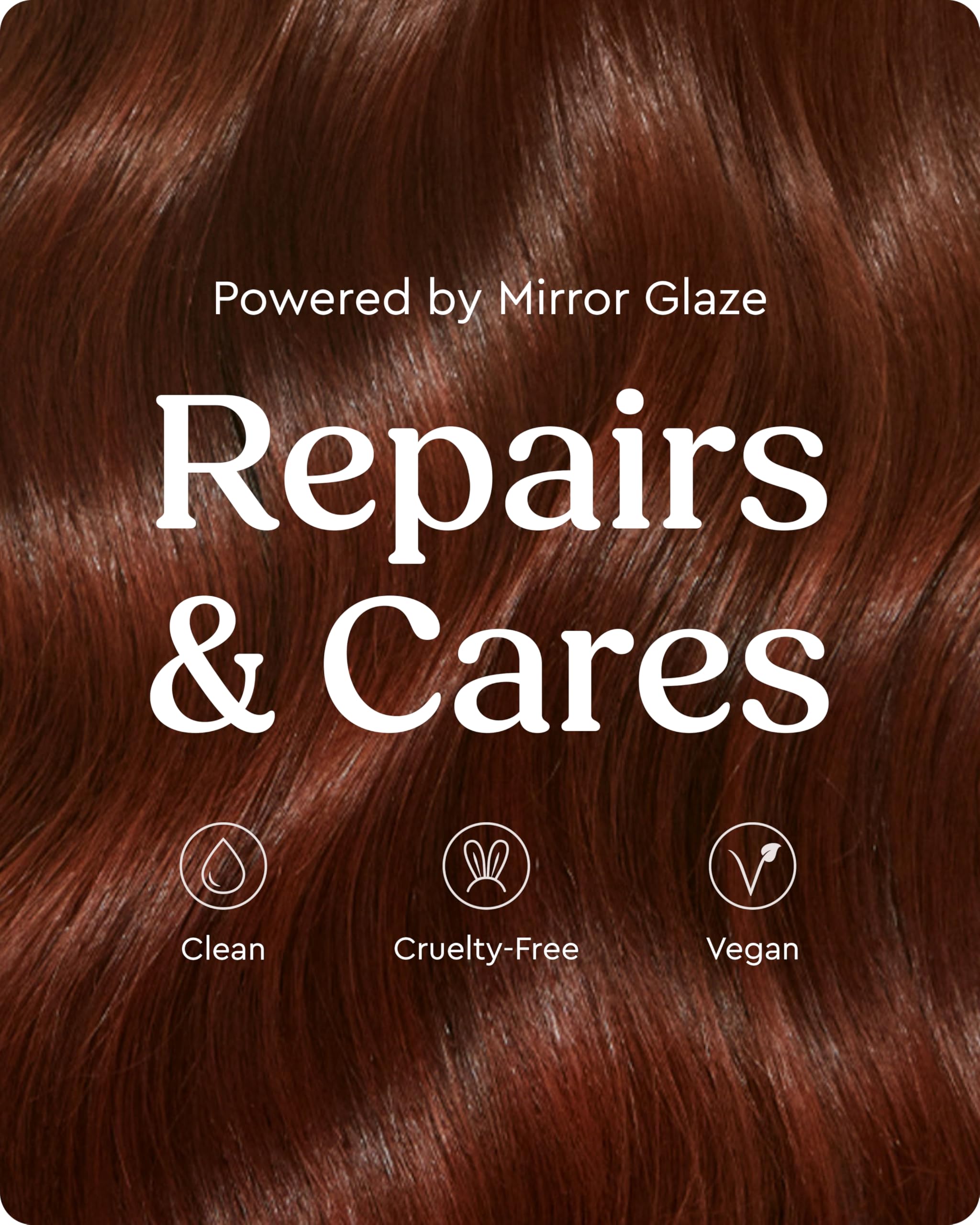 Glaze MirrorGlaze Super Sleek Hair Shine Spray – Transforms Frizz to Glass-Like Shine, Protects from Heat, Blocks Humidity + Repairs Bonds – 190ml