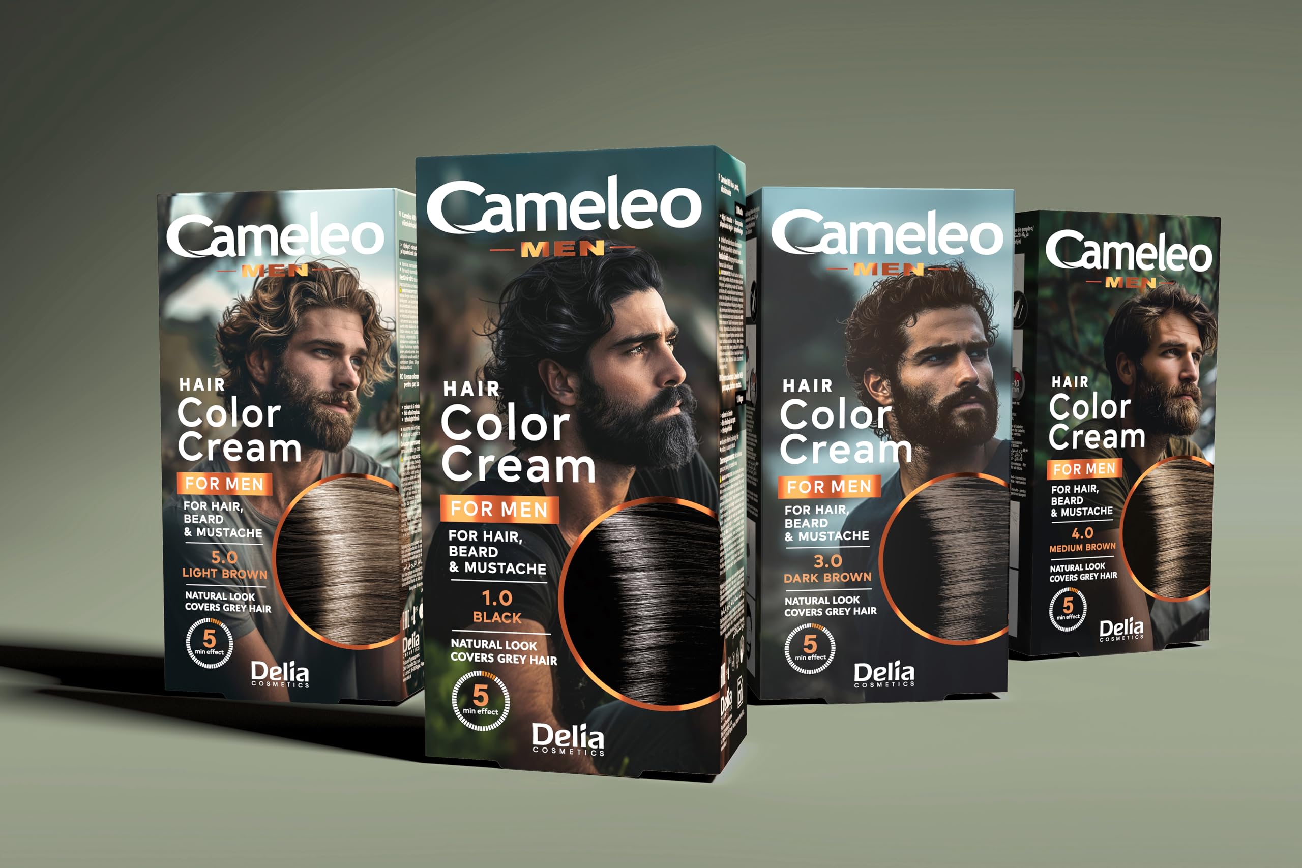 Cameleo Men Color Cream For Hair, Beard and Moustache (Brown)