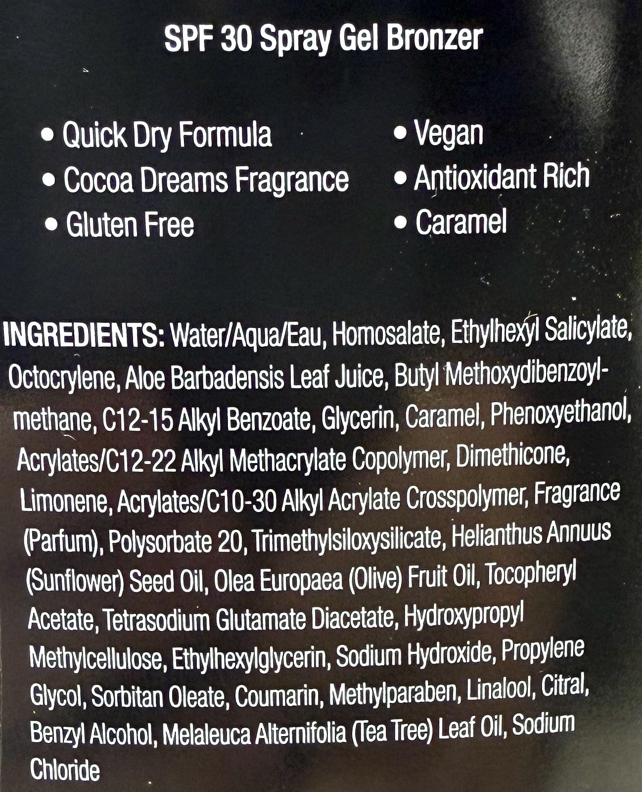 Australian Gold SPF 30 Spray Gel with Instant Bronzer 237ml
