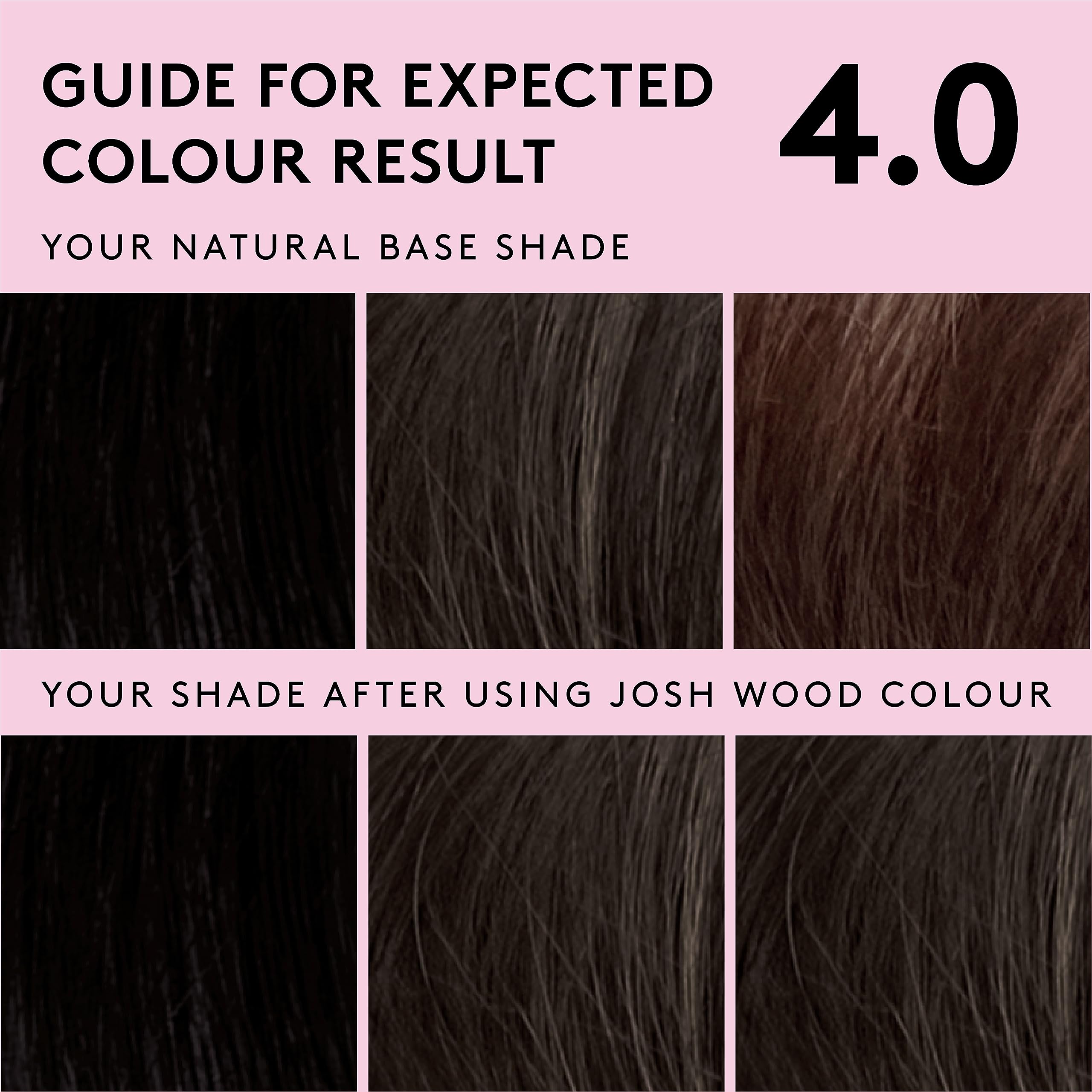 Josh Wood Permanent Colour 4.0 (Darkest Brown) Celebrity-approved ammonia-free hair dye - Leaves hair super shiny and hydrated with 100% grey coverage - Natural-looking and Vegan